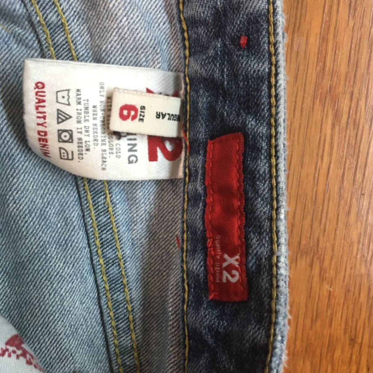 Denime X2 Slim Bootcut Jeans Women's Size 6 30x30 Blue Denim 5-Pocket Low Rise Size 28" / US 6 / IT 42 - 7 Thumbnail