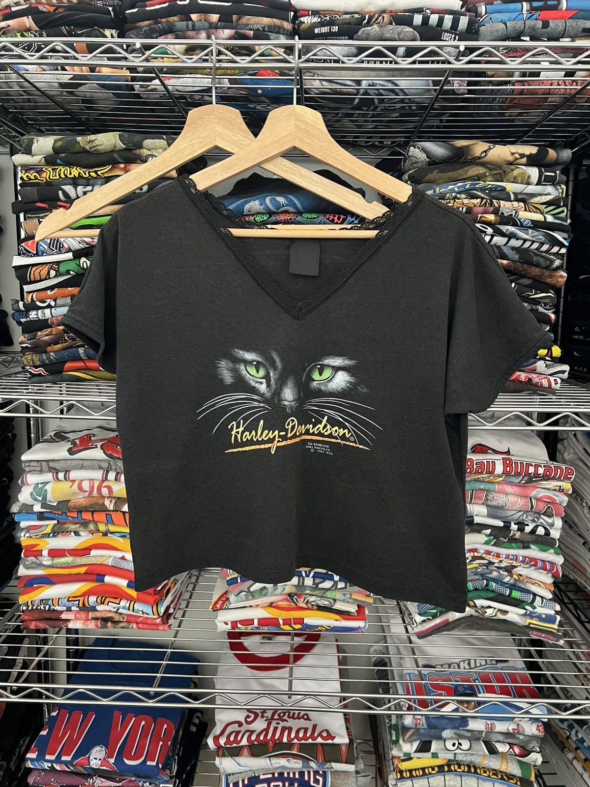 Harley Davidson 1991 H-D 3D Emblem Cat Eyes Forth Worth Texas Size M / US 6-8 / IT 42-44 - 1 Thumbnail