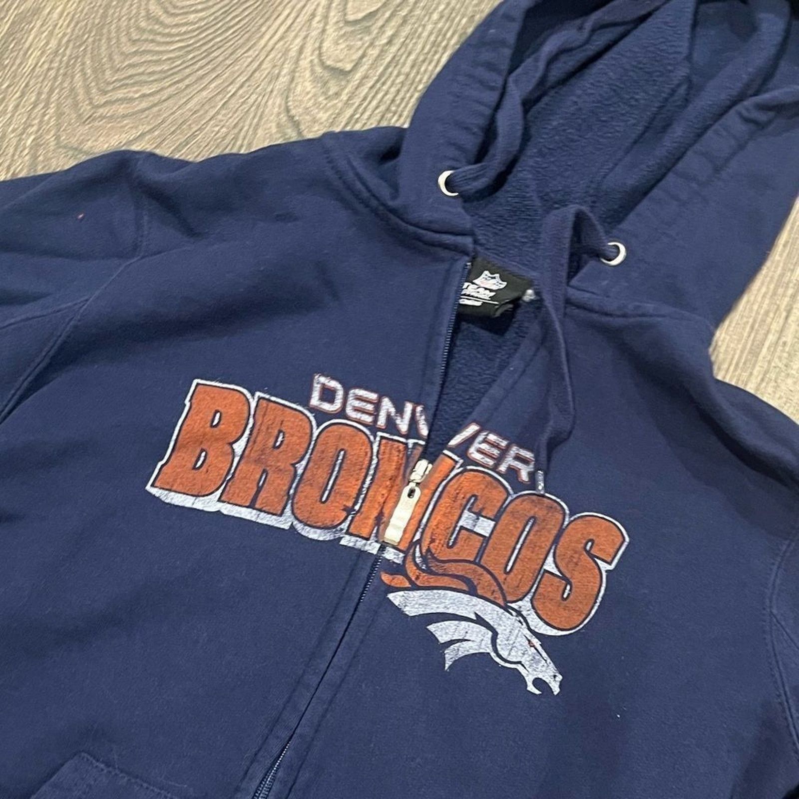 NFL Denver Broncos NFL Navy Blue Full Zip Hoodie Size Small Size S / US 4 / IT 40 - 4 Thumbnail