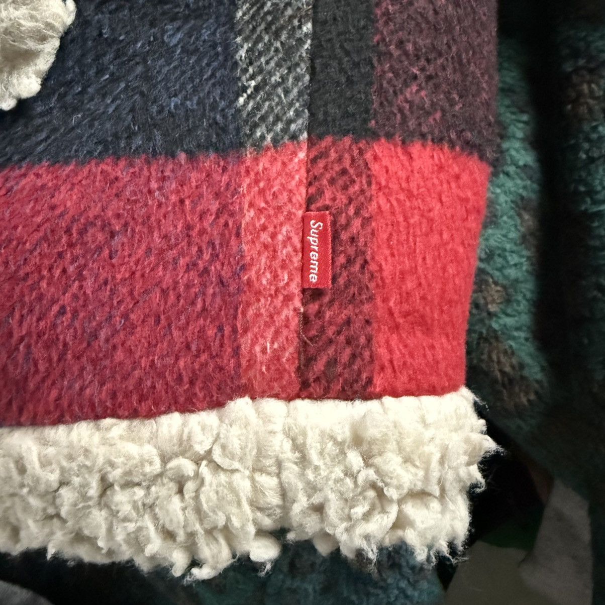 Supreme FW17 Plaid Shearling Bomber Size US L / EU 52-54 / 3 - 3 Thumbnail