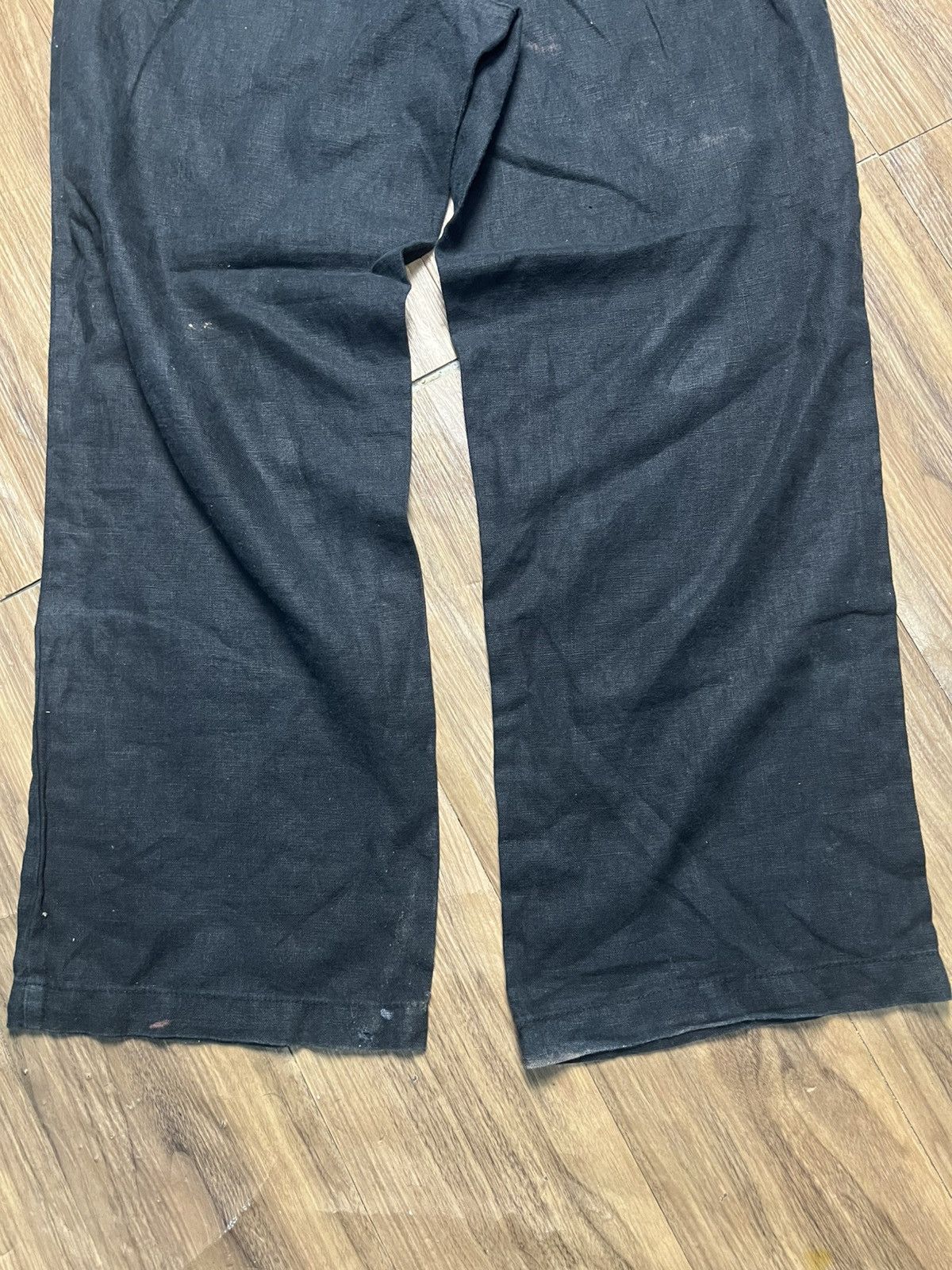 Wolsey WOLSEY Vintage UK Linen Wide-Leg Trousers (40) Size US 34 / EU 50 - 10 Thumbnail