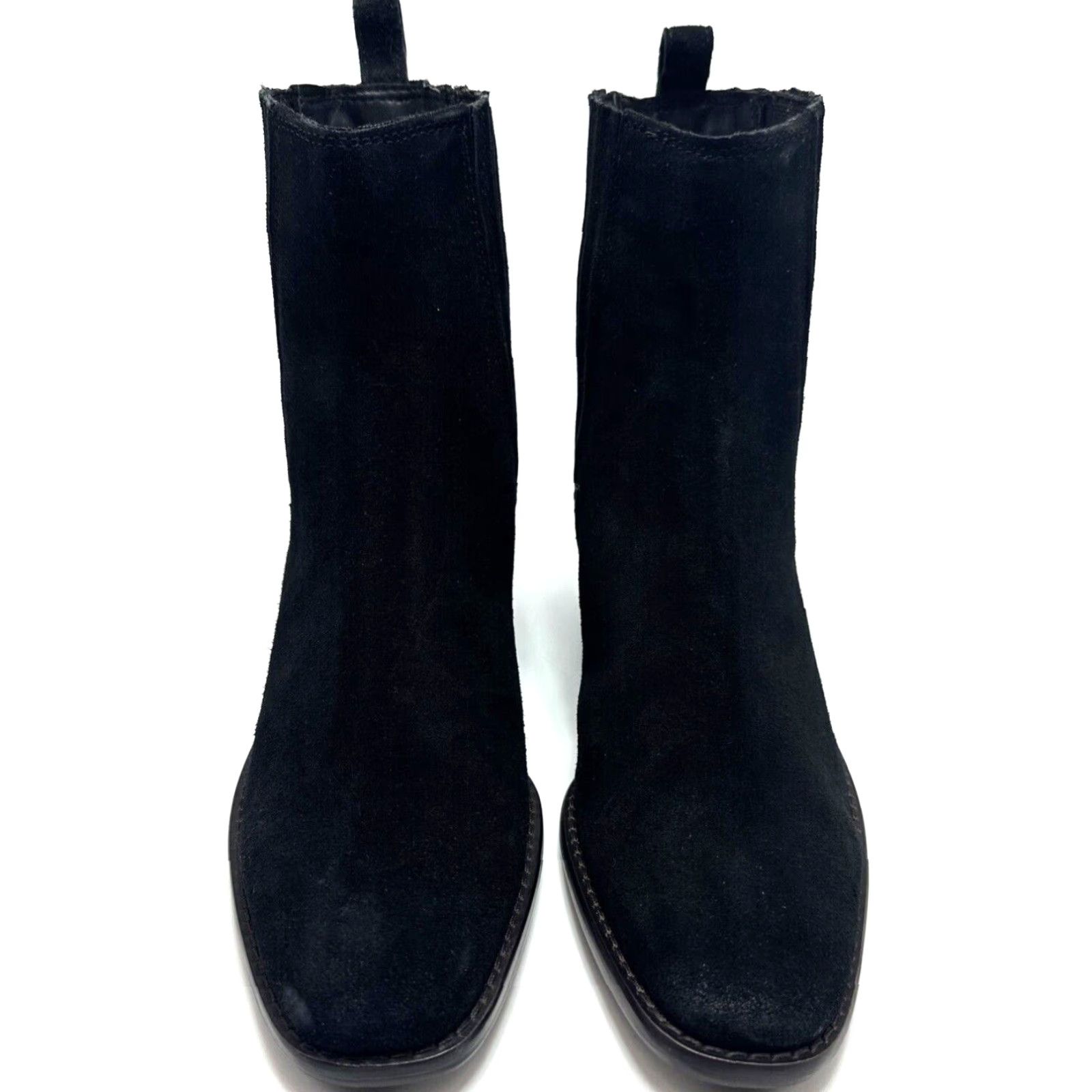 Sam Edelman VINTAGE Sam Edelman Bronson Ankle Boots Chelsea Black Suede Block Heel Size 8 Women’s Bootie Shoes Womens Size US 8 / IT 38 - 3 Thumbnail