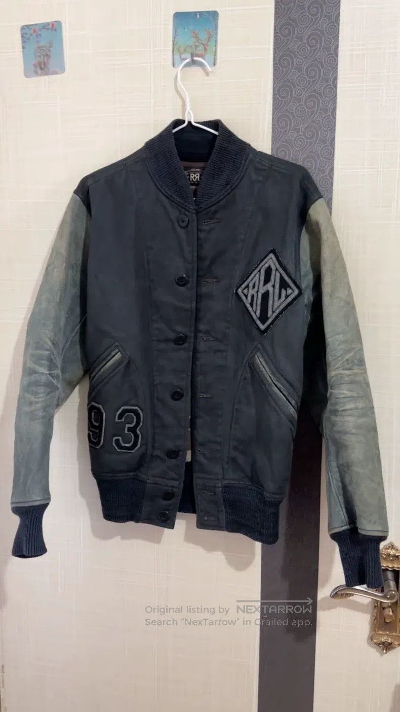 RRL Ralph Lauren RRL Ralph Lauren Classic blue dyed leather sleeve baseball Size US XS / EU 42 / 0 - 1 Thumbnail