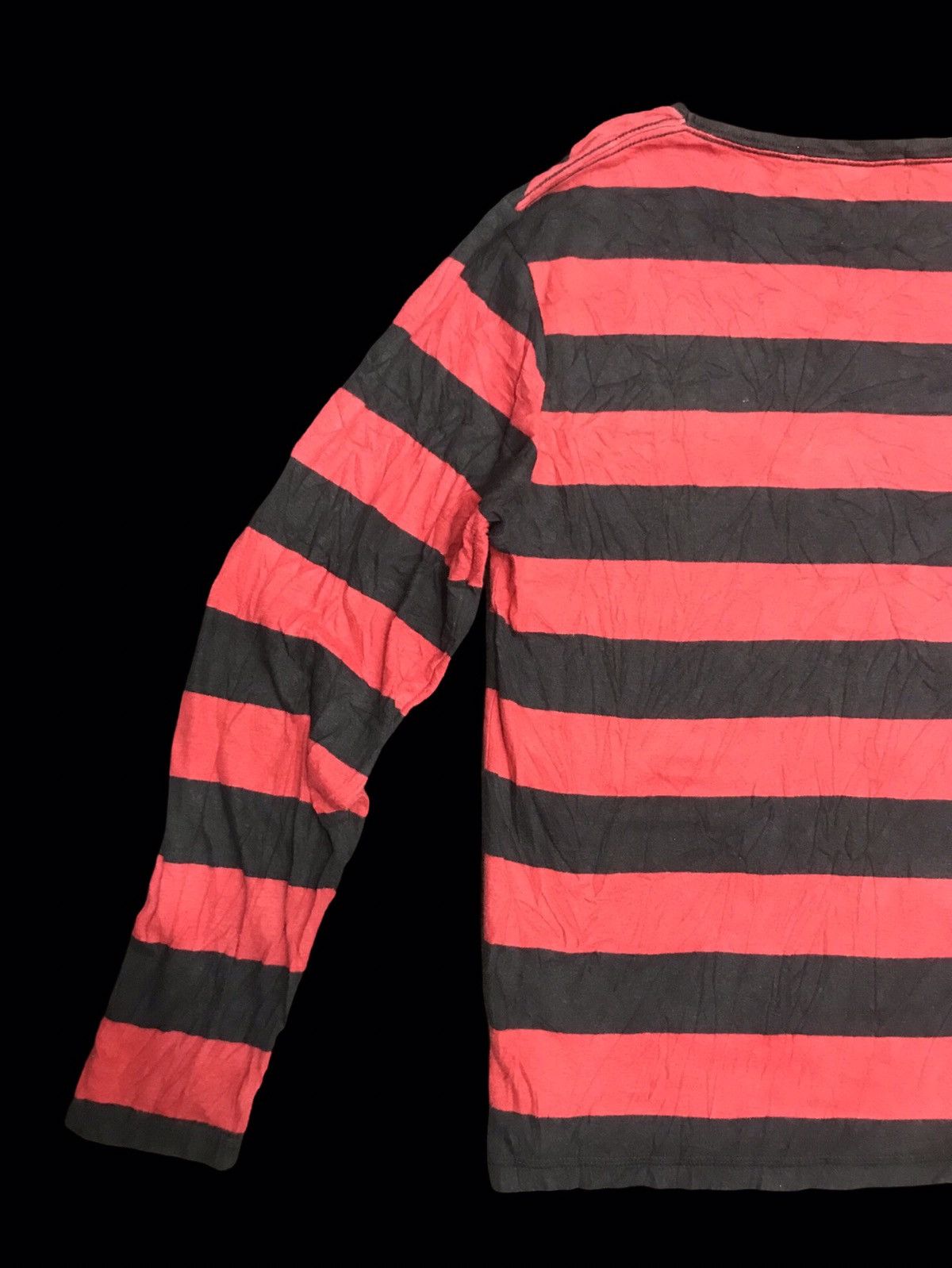 Japanese Brand 💥KURT COBAIN STYLE💥Back Number Japan Prisoner Stripe Shirt Size US S / EU 44-46 / 1 - 7 Thumbnail