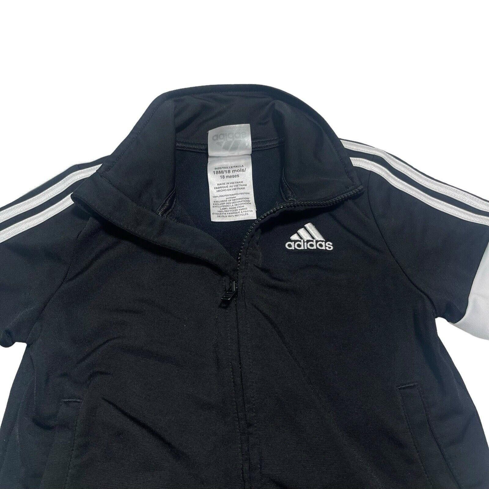 Adidas Adidas Black Track Jacket Full Zip Unisex Toddler 18M Size US XXS / EU 40 - 5 Thumbnail