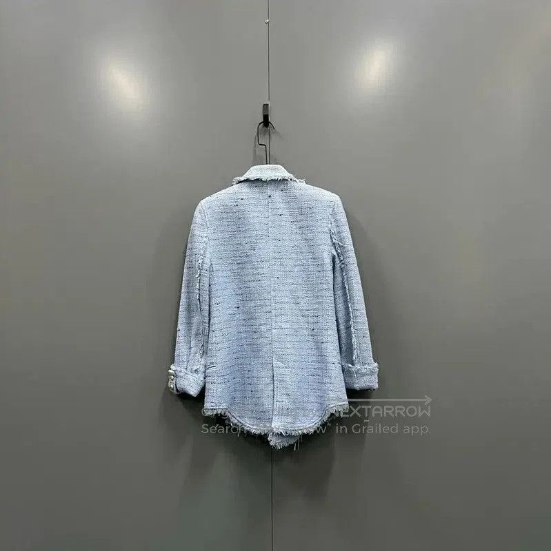 Balmain Balmain Blue Cotton Women's Jacket . Size XXS / US 00 / IT 34 - 3 Thumbnail