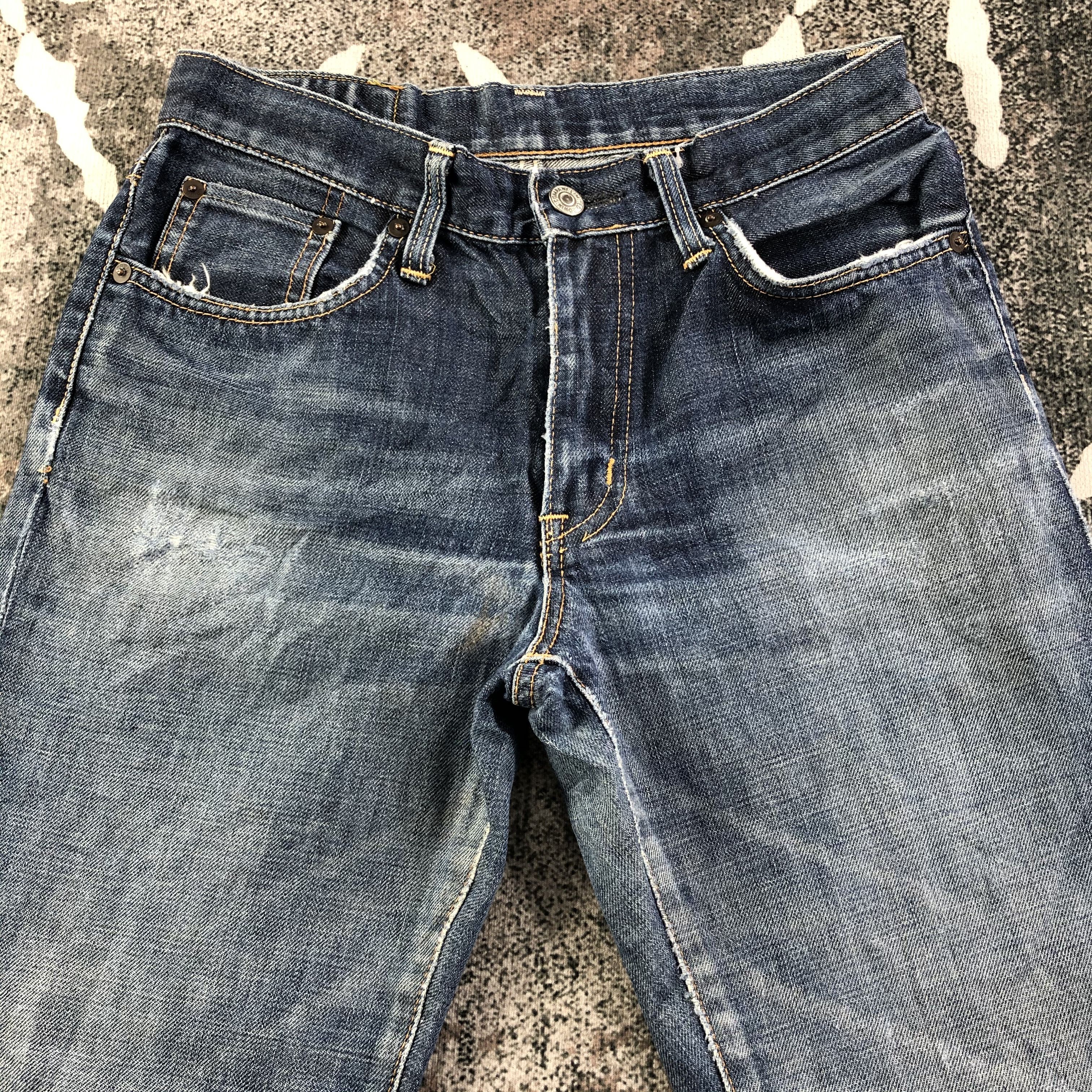 Edwin Vintage Edwin Jeans Faded Blue Flare Denim KJ1498 Size US 27 - 3 Thumbnail