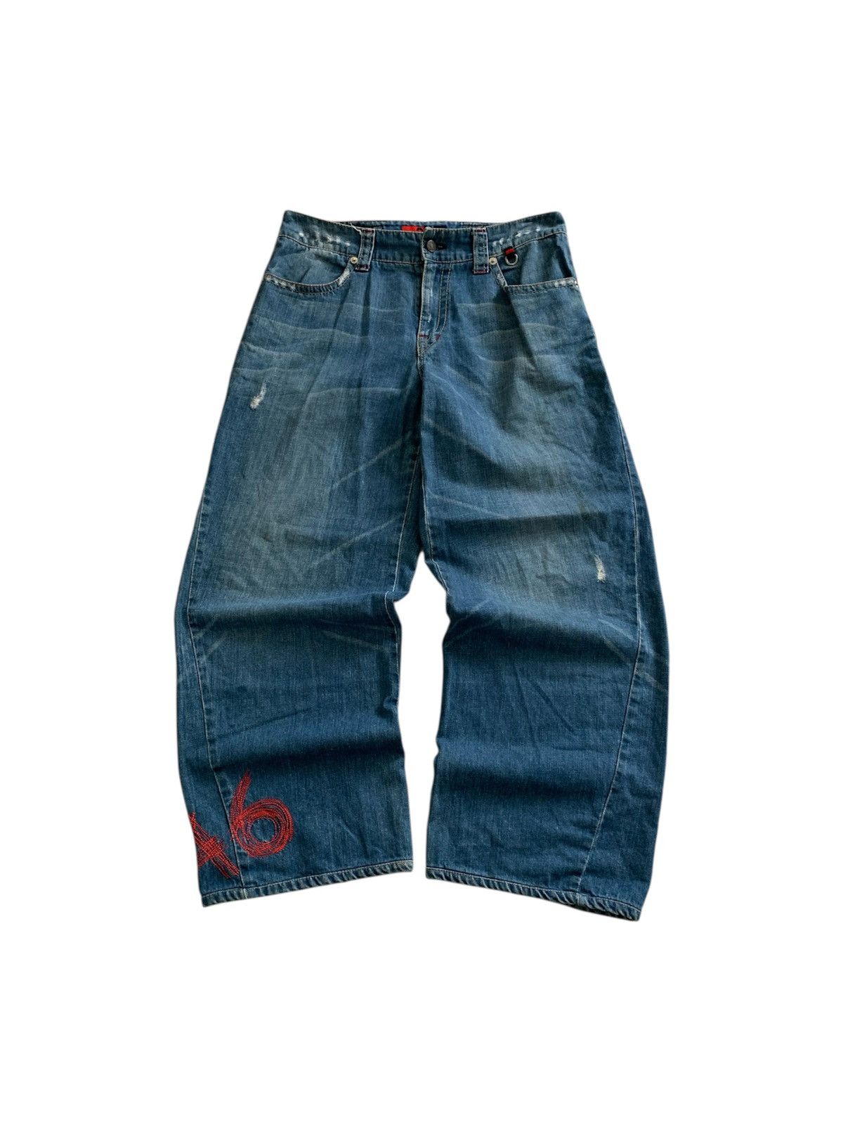 Levi's Vintage Clothing Vintage A6 Engineereed Buckle Back Baggy Jeans Size US 34 / EU 50 - 9 Thumbnail