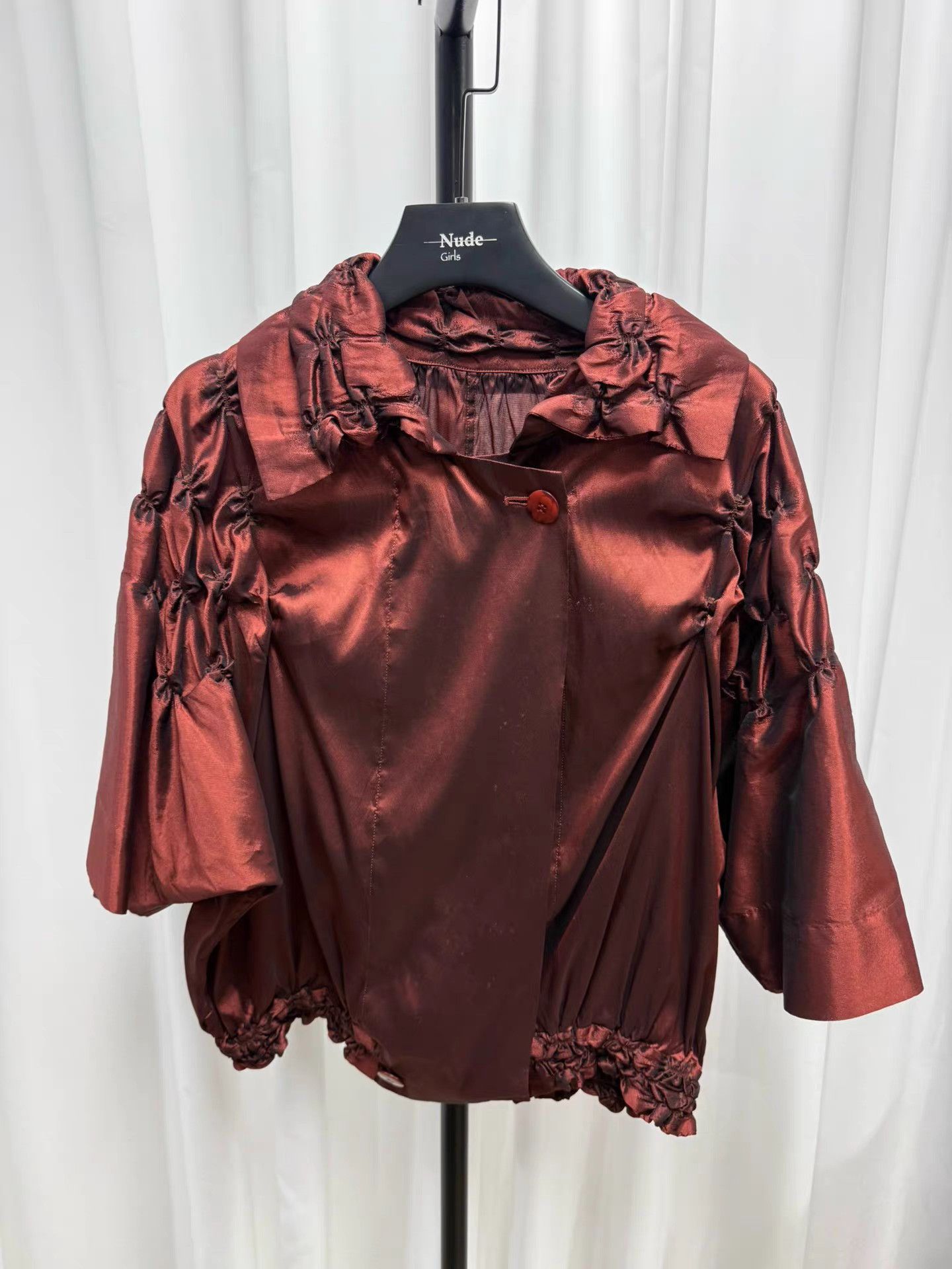 Issey Miyake Issey miyake Metallic Nylon Short Sleeve Jacket K20 Size M / US 6-8 / IT 42-44 - 1 Thumbnail