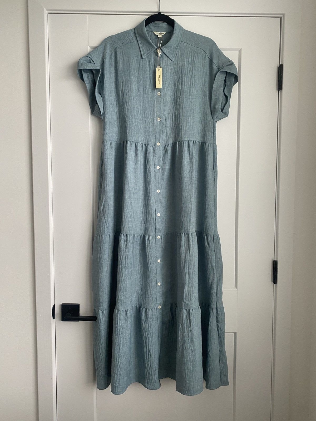 Other NWT Max Studio London Short Sleeve Tiered Maxi Shirtdress Size M / US 6-8 / IT 42-44 - 2 Thumbnail