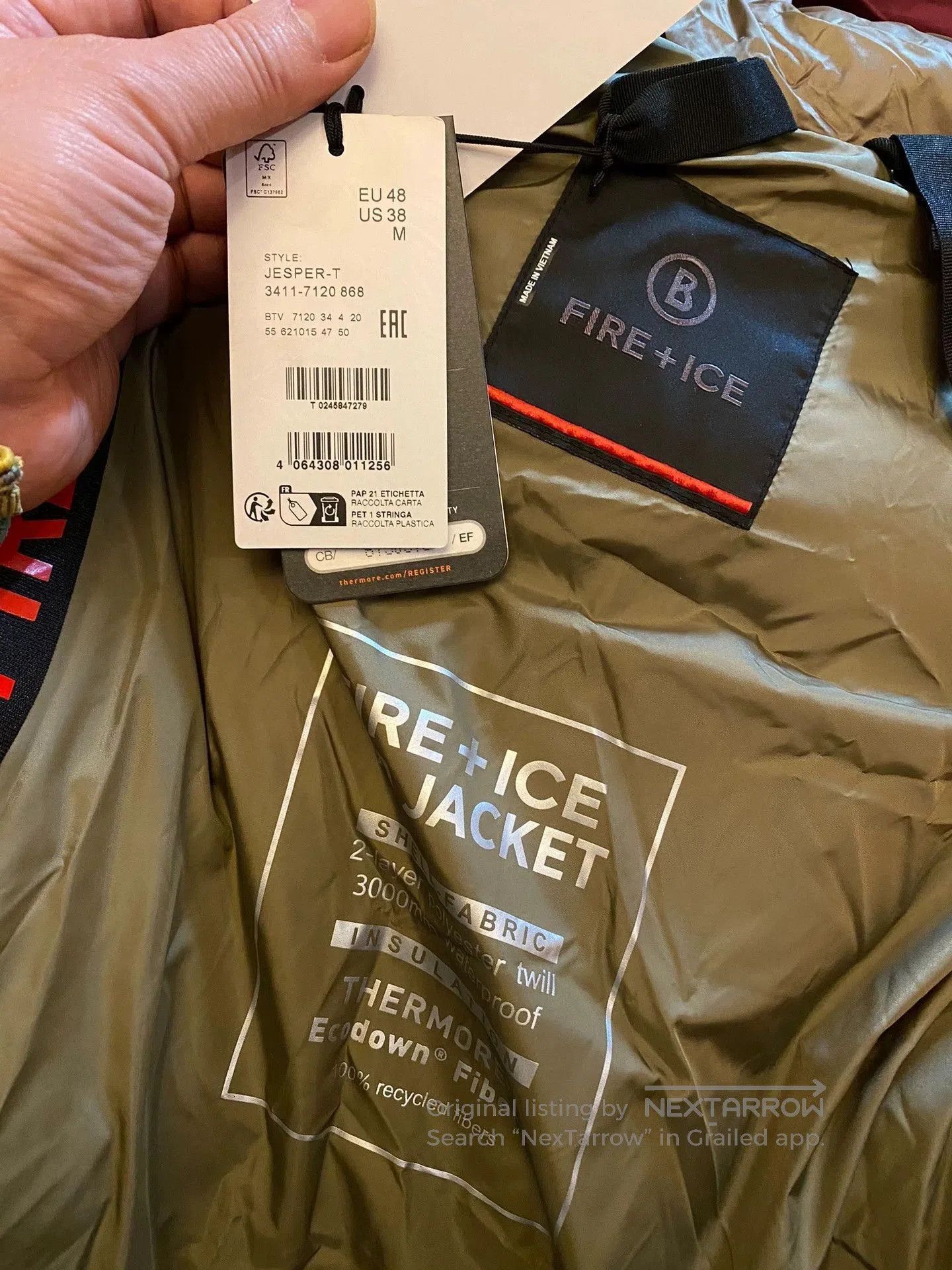 Bogner Green Parka with Hood and Multiple Pockets. Size US M / EU 48-50 / 2 - 5 Thumbnail