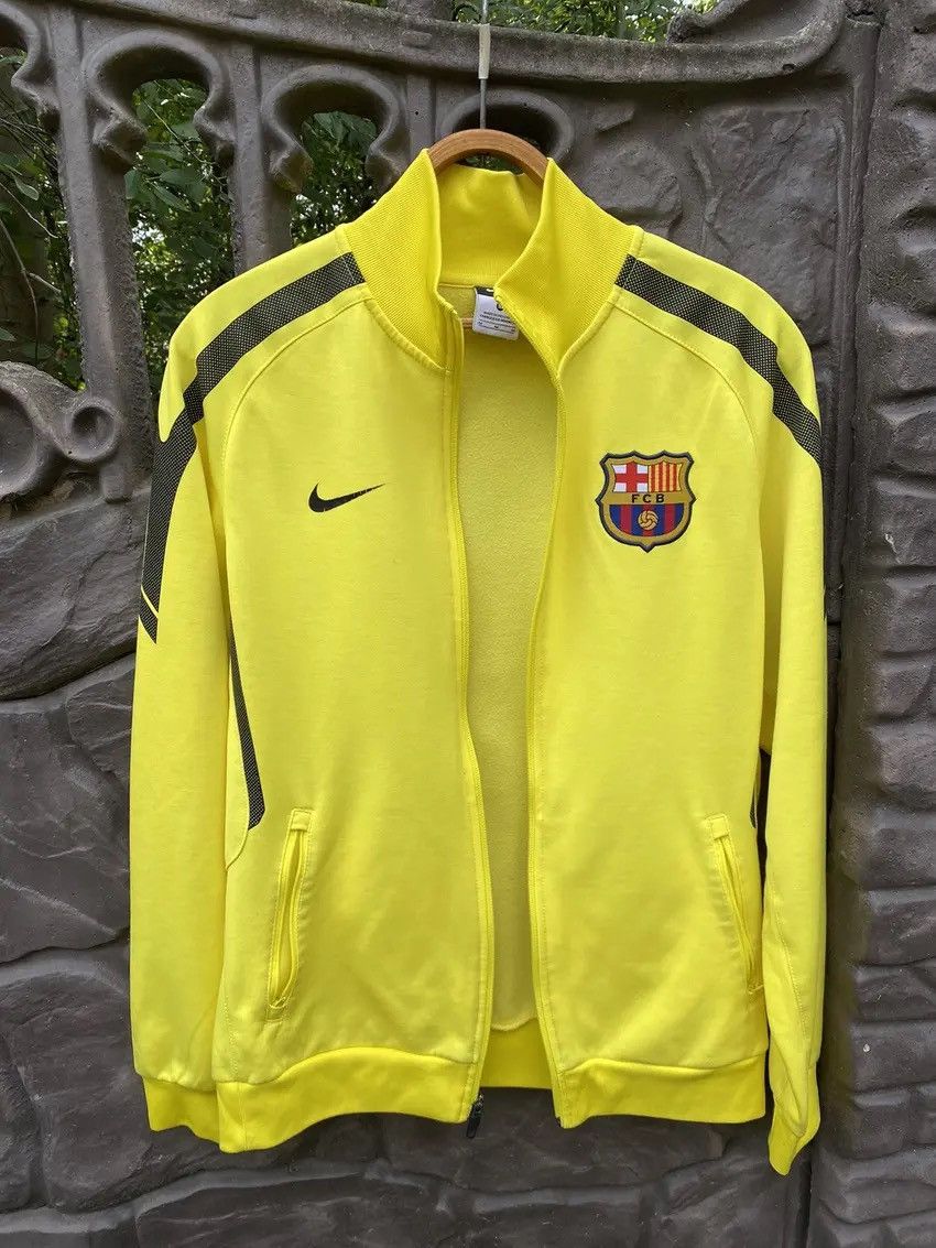 Nike × Vintage Nike FC Barcelona Jacket Yellow Black Mens Full Zip Track Size US M / EU 48-50 / 2 - 7 Thumbnail