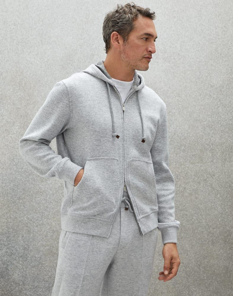 Brunello Cucinelli o1w1db10924 Cardigan Sweatshirt in Open Grey Size US M / EU 48-50 / 2 - 1 Thumbnail