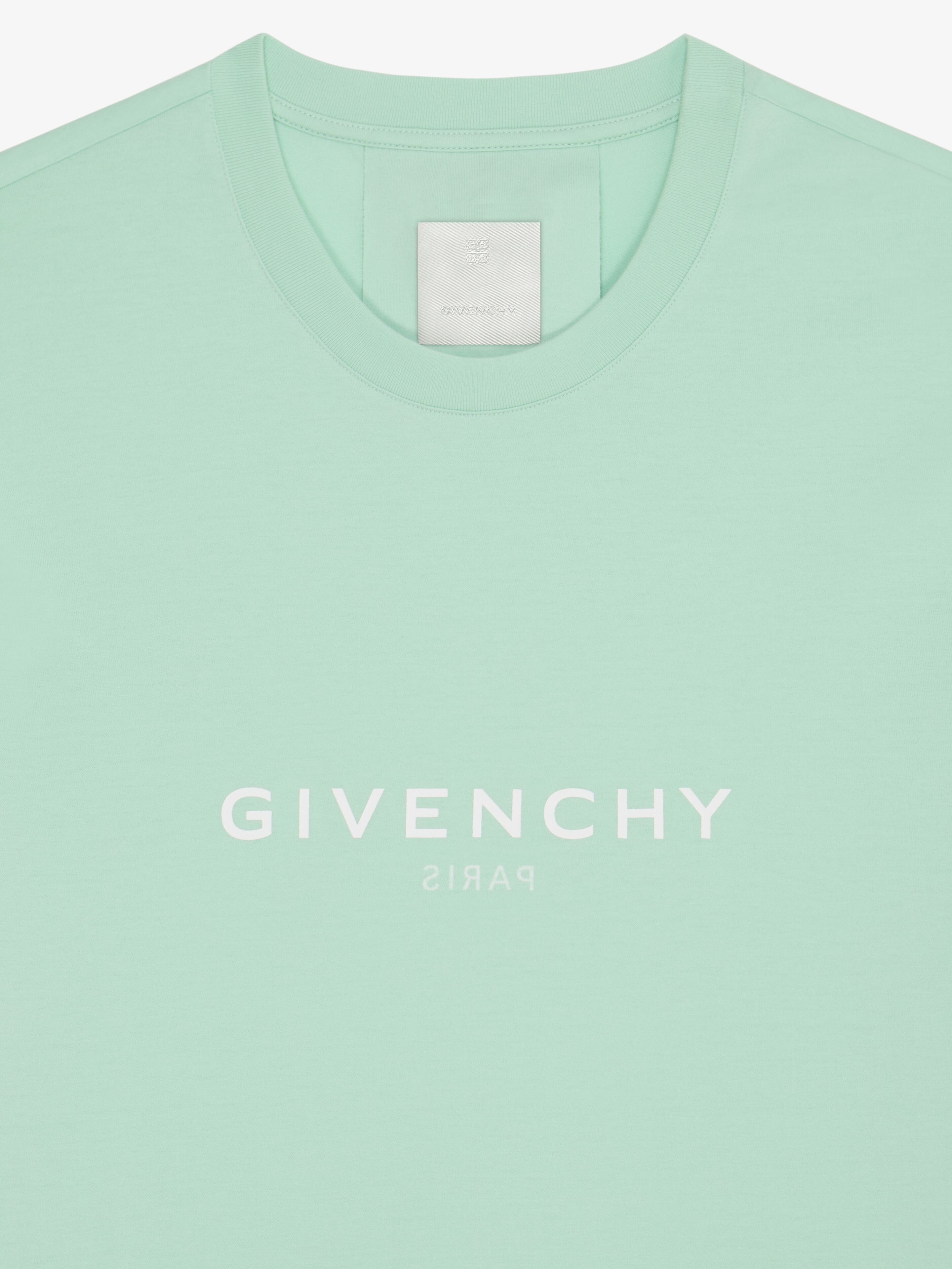 Givenchy o1n1vont0326 Reverse Slim T-Shirt in Aqua Green Size US M / EU 48-50 / 2 - 2 Thumbnail