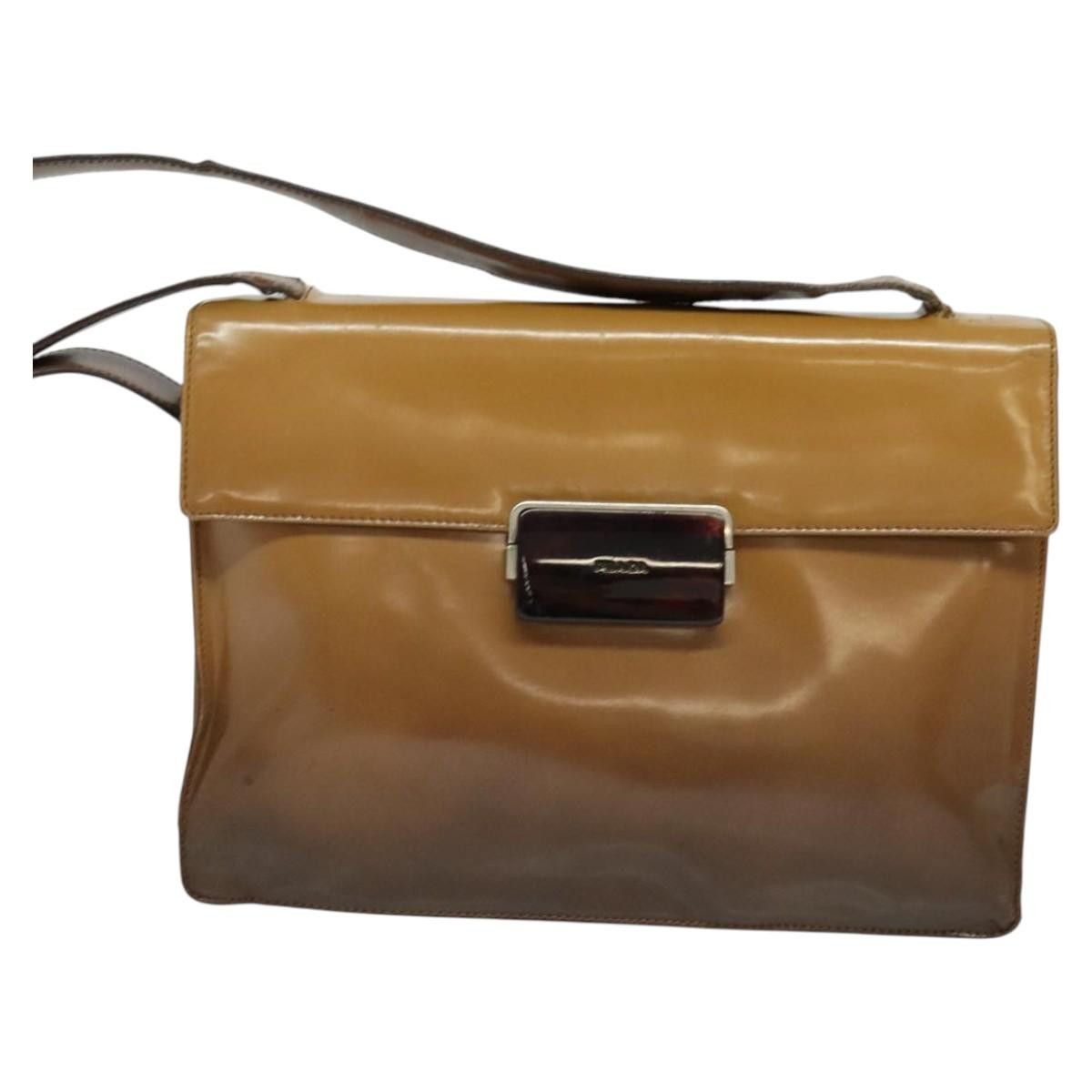 Prada PRADA Shoulder Bag Enamel Beige Silver Size ONE SIZE - 2 Thumbnail