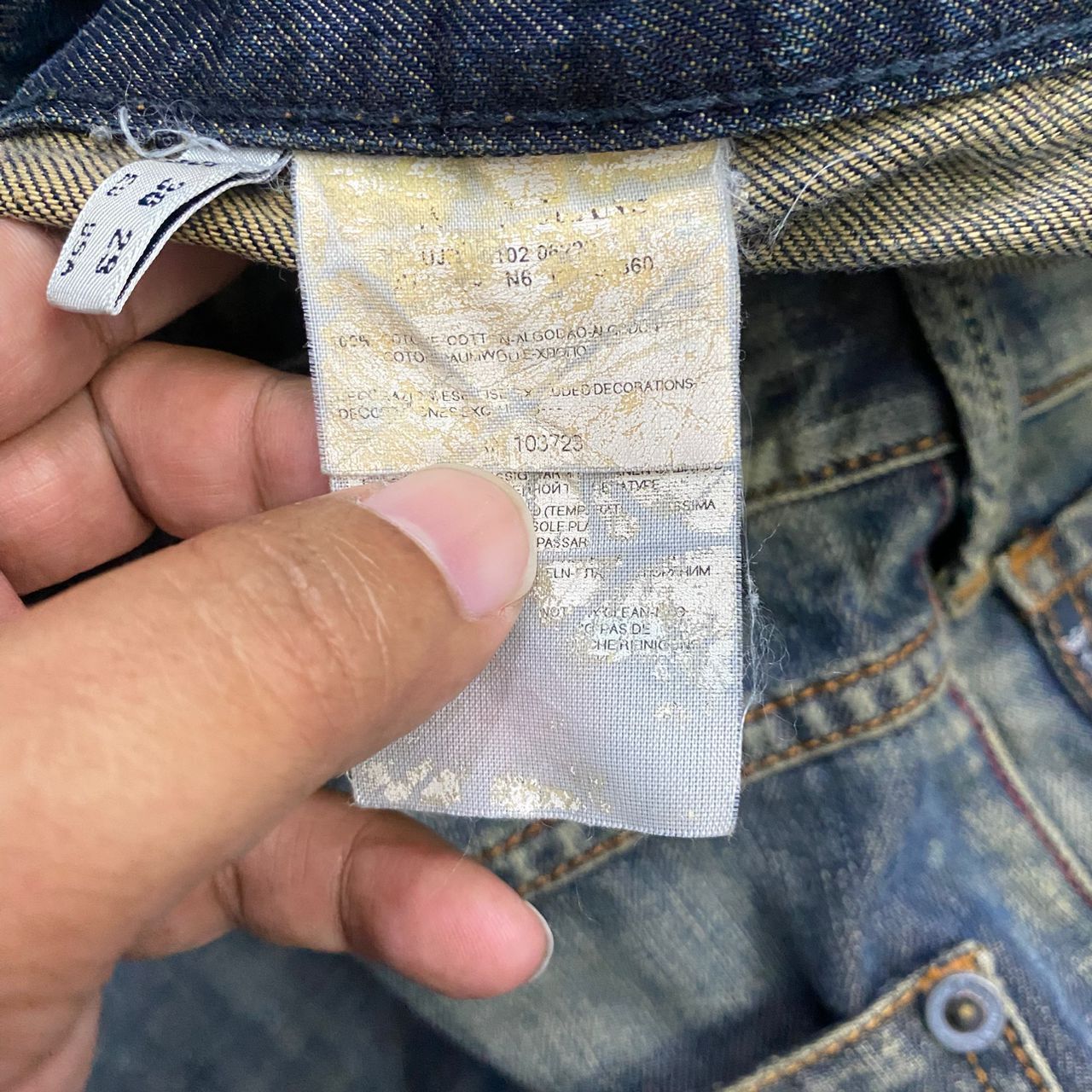 Giorgio Armani 💥Best Offer💥Vintage Armani Jeans Patchwork Denim Size US 32 / EU 48 - 21 Thumbnail