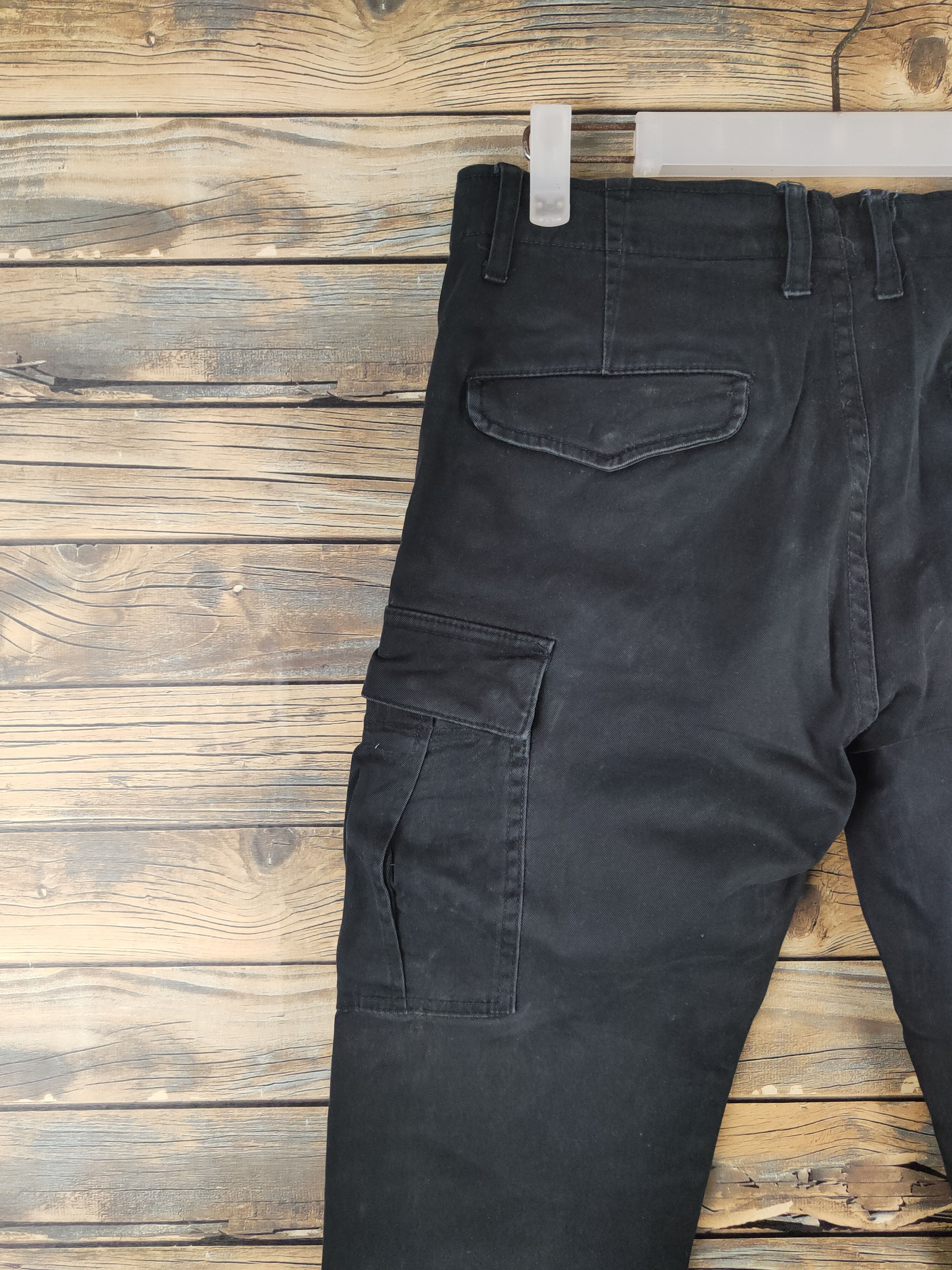 Japanese Brand DL Back Number Black Multipocket Cargo Pants #46-287T Size US 30 / EU 46 - 8 Thumbnail
