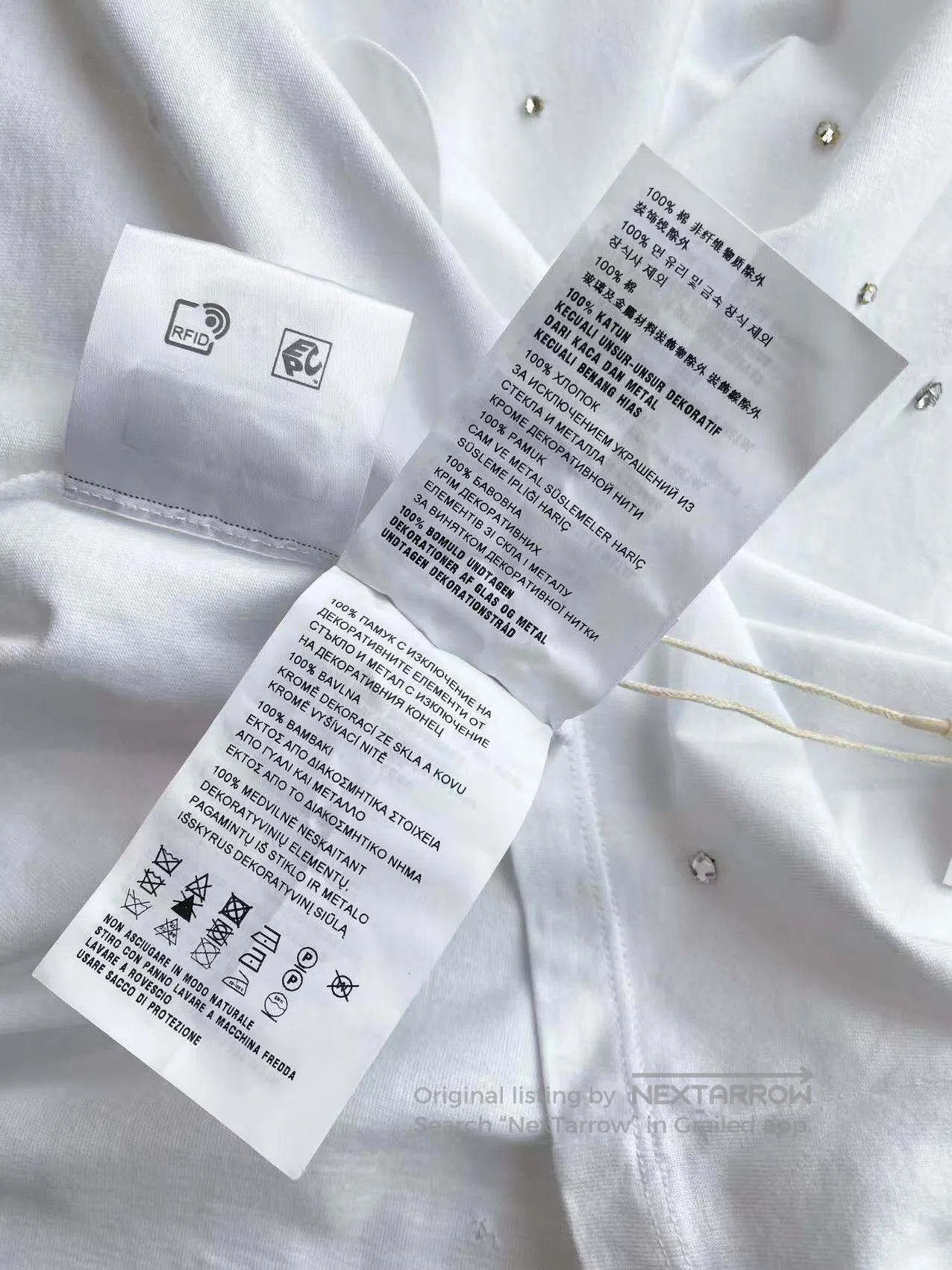 Miu Miu Miu Miu Embroidered logo full of diamonds long-sleeved T-s Size S / US 4 / IT 40 - 6 Thumbnail