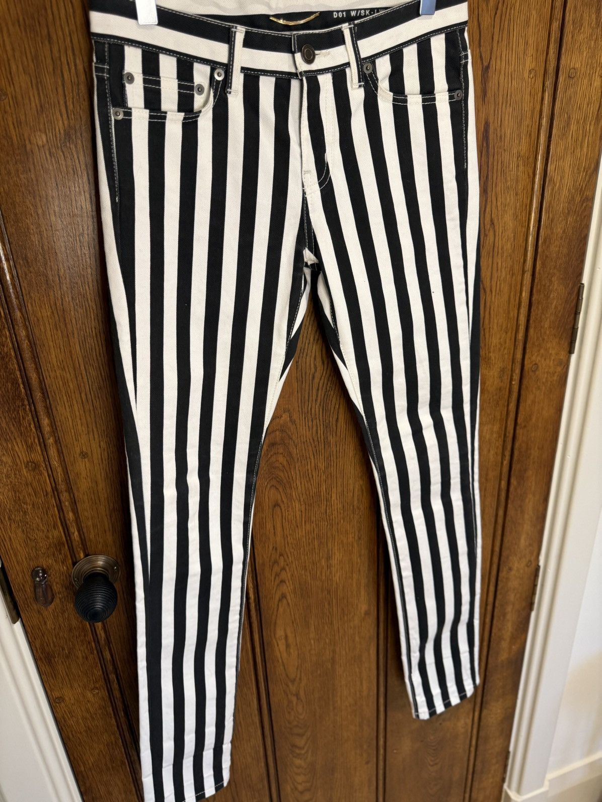 Saint Laurent Paris SS14 Saint Laurent black white skinny jeans Hedi Slimane 26 Size US 26 / EU 42 - 7 Thumbnail