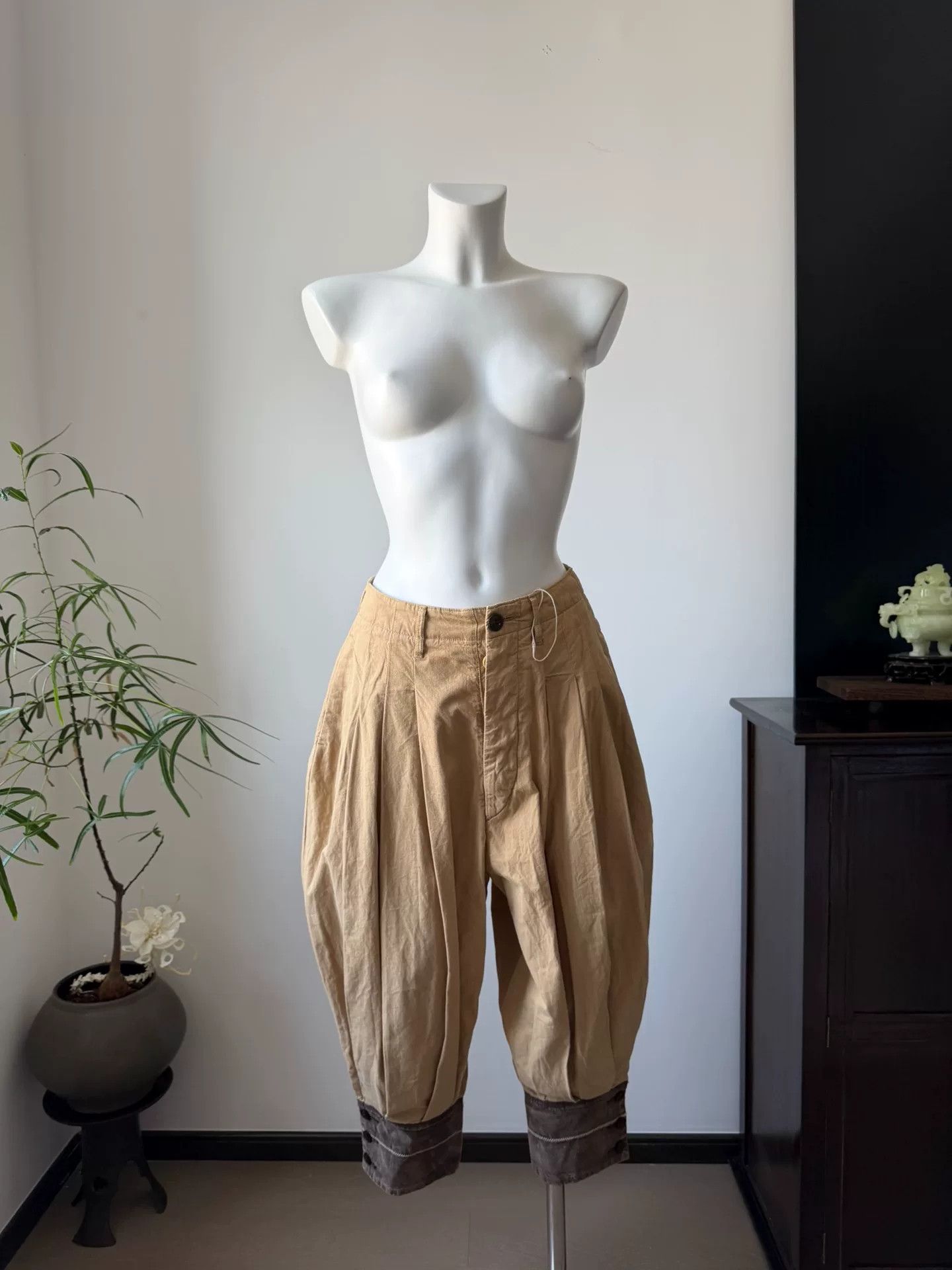 Kapital Washed Cotton Anchor Button Lantern Pants Size 27" / US 4 / IT 40 - 1 Thumbnail