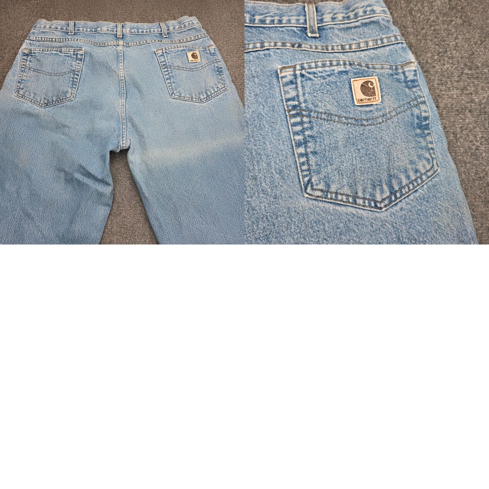 Carhartt Carhartt Relaxed Fit Straight Leg Jeans Mens 38x32 Light Wash Denim Work Size US 38 / EU 54 - 8 Thumbnail