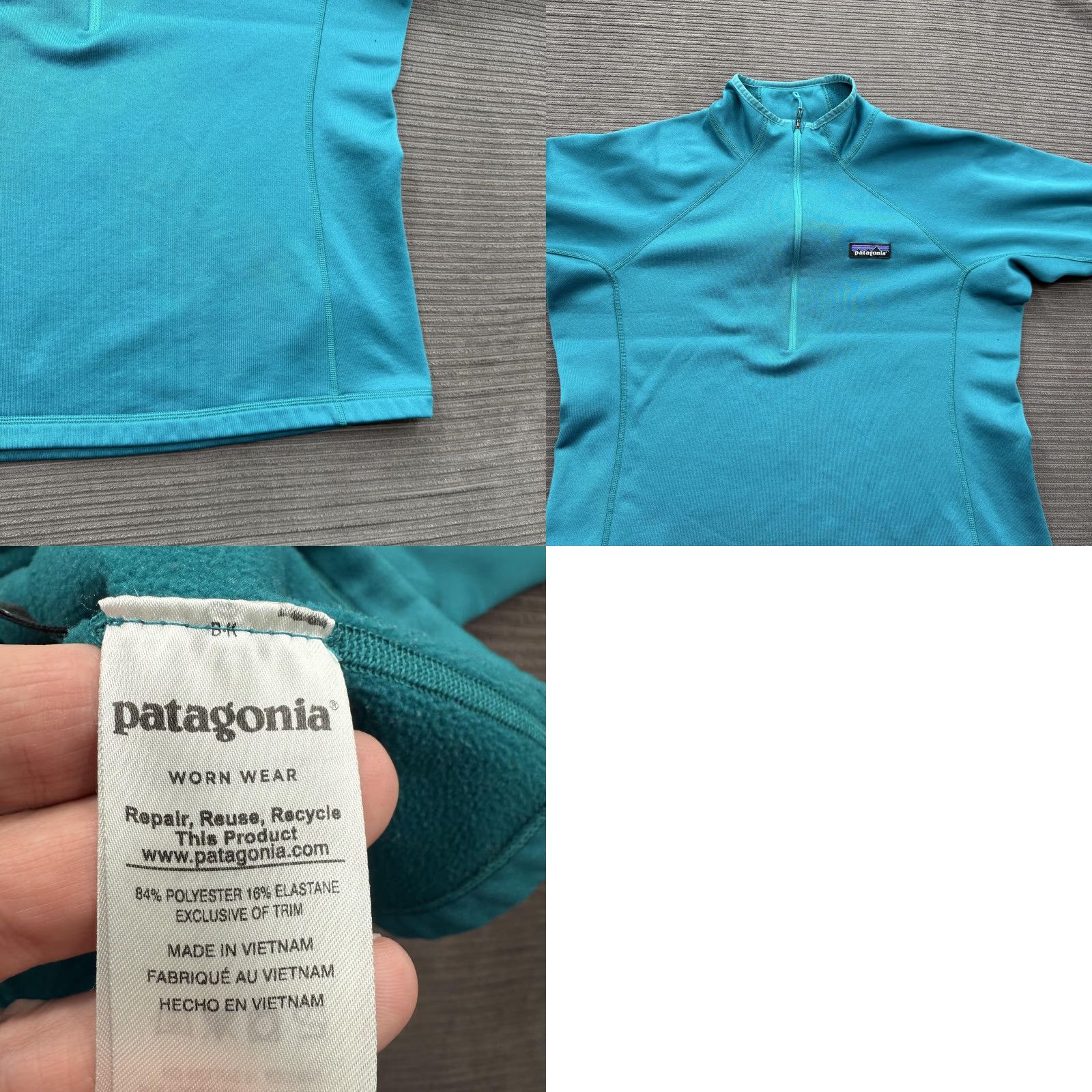 Patagonia Patagonia Pullover Womens Medium Blue Quarter Zip Stretch Outdoor Downstream Investments Logo Raglan Sleeve Mock Neck Athletic 1/4 Zip Size M / US 6-8 / IT 42-44 - 8 Thumbnail