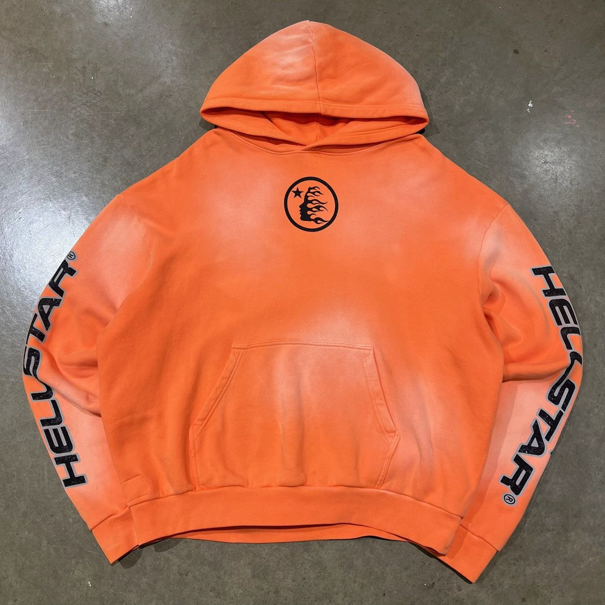 HELLSTAR Hellstar Fire Orange Hoodie | Grailed