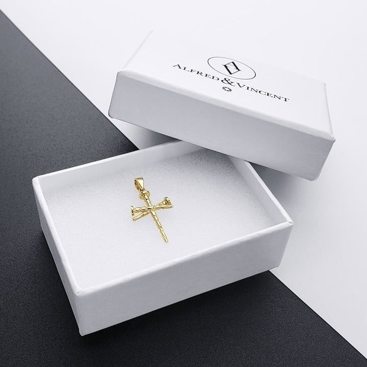 Other Nail Cross Christian Catholic D-Cut 14k Yellow Gold Pendant Size ONE SIZE - 1 Thumbnail