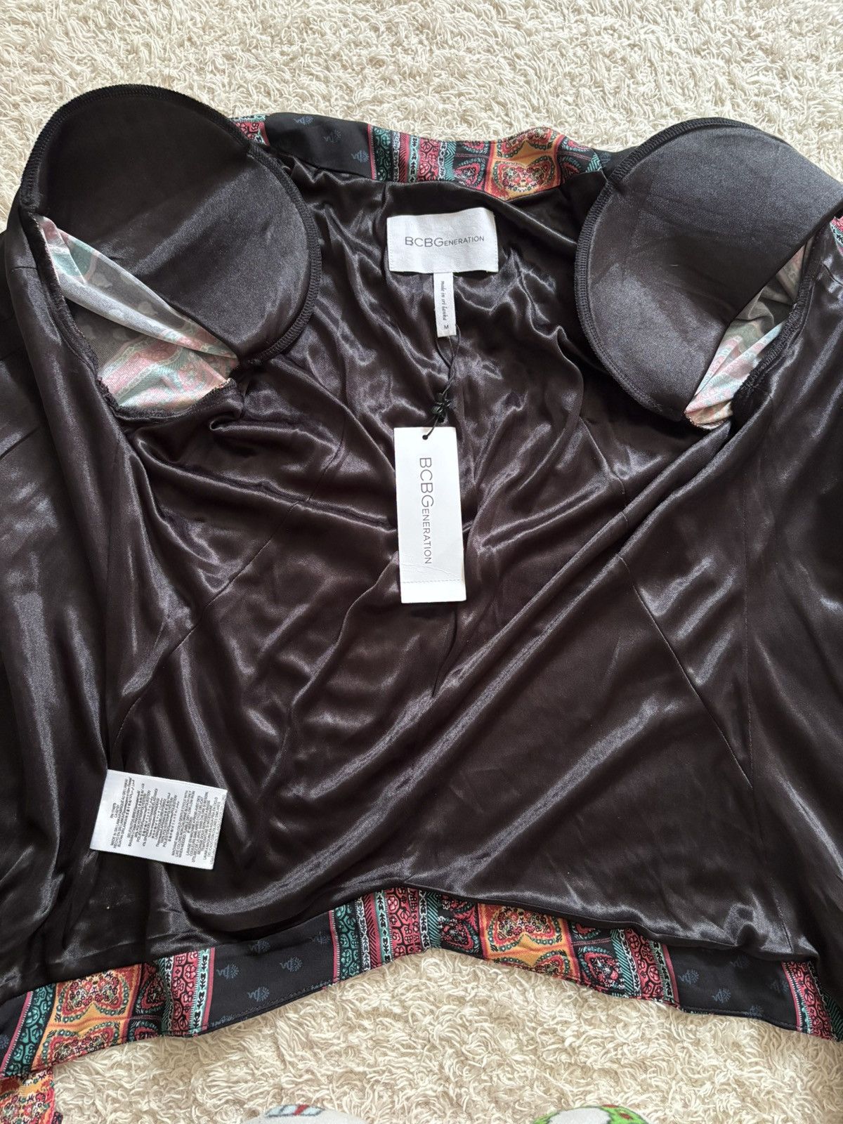 BCBGeneration Women’s festive printed blazer cardigan size medium Size M / US 6-8 / IT 42-44 - 2 Thumbnail