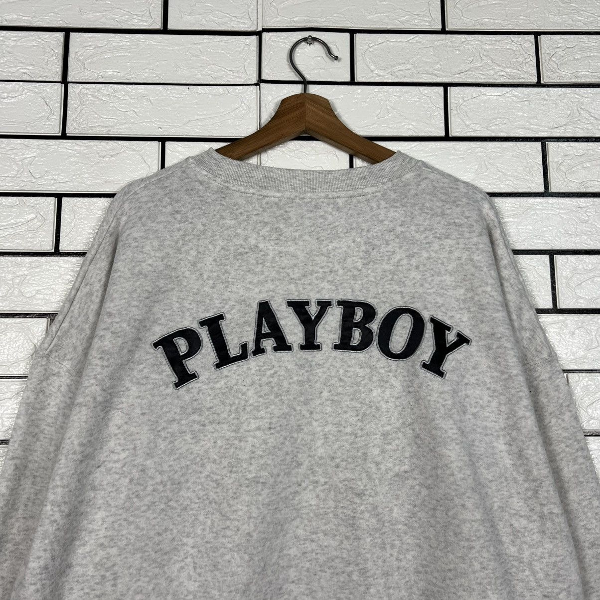 Playboy PLAYBOY Embroidered Big Logo Crewneck Sweatshirt #4247-C193 Size US L / EU 52-54 / 3 - 2 Thumbnail