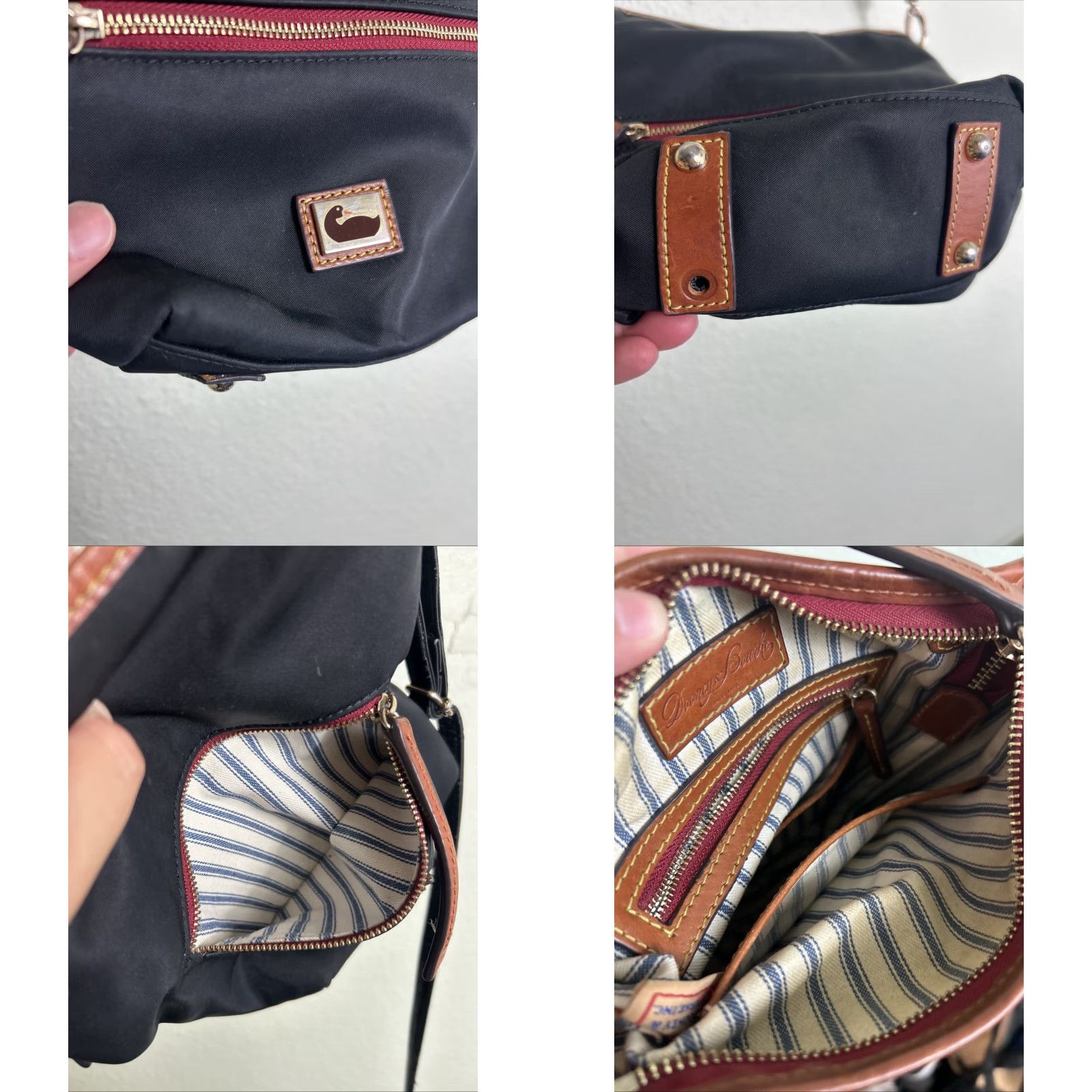 Dooney & Bourke Dooney & Bourke Shoulder Bag Small Black Polyester Leather Trim Womens Size ONE SIZE - 8 Thumbnail