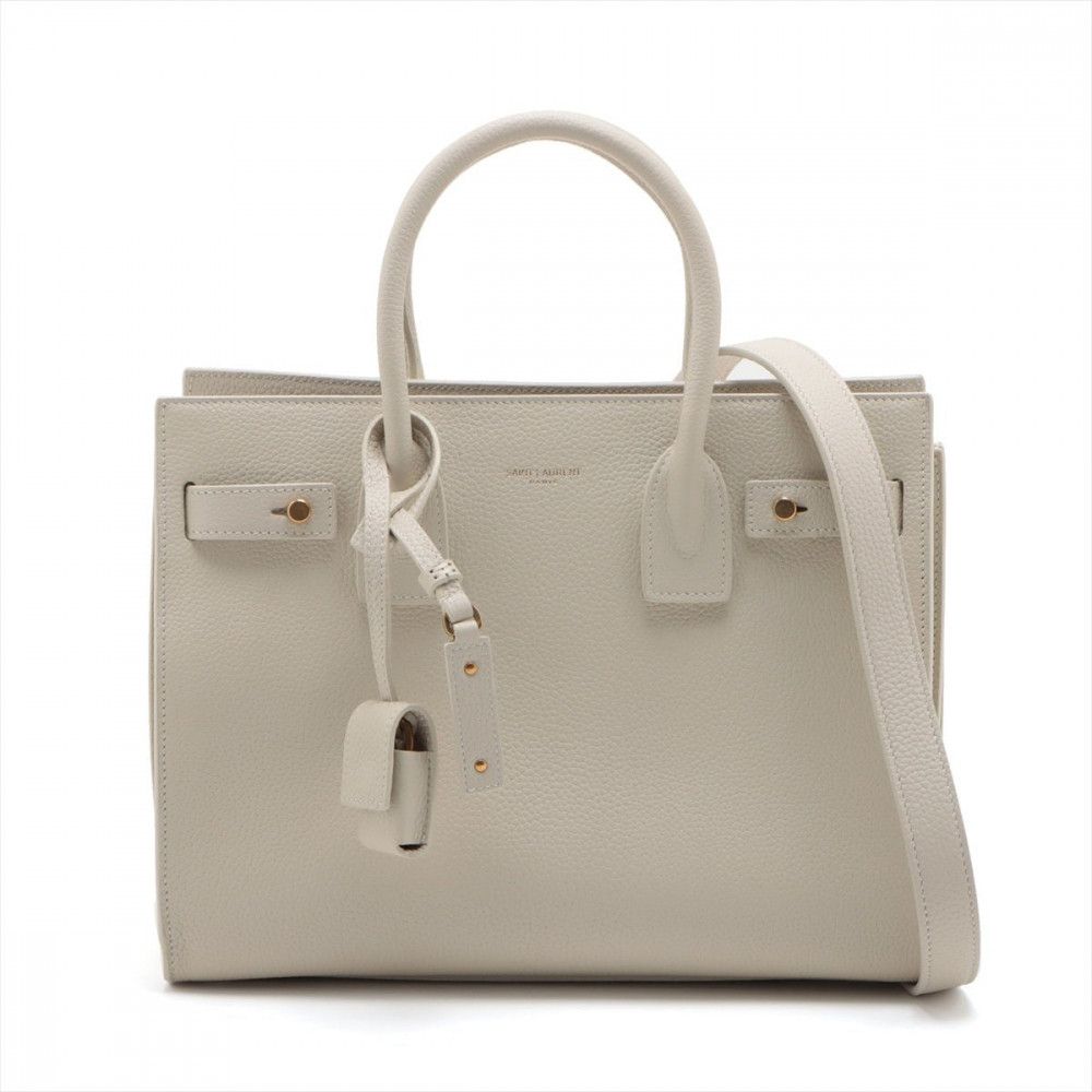 Saint Laurent Paris o1b1hav110924 Size: OS / Sac De Jour Leather Bag Off White Size ONE SIZE - 1 Thumbnail