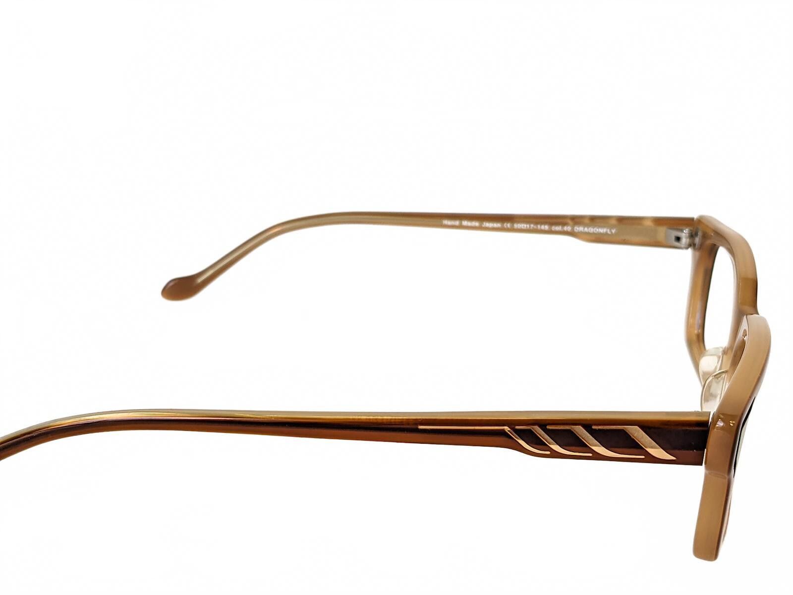 Other Morgenthal Frederics Dragonfly Eyeglasses Japan Amber Brown Size ONE SIZE - 4 Thumbnail