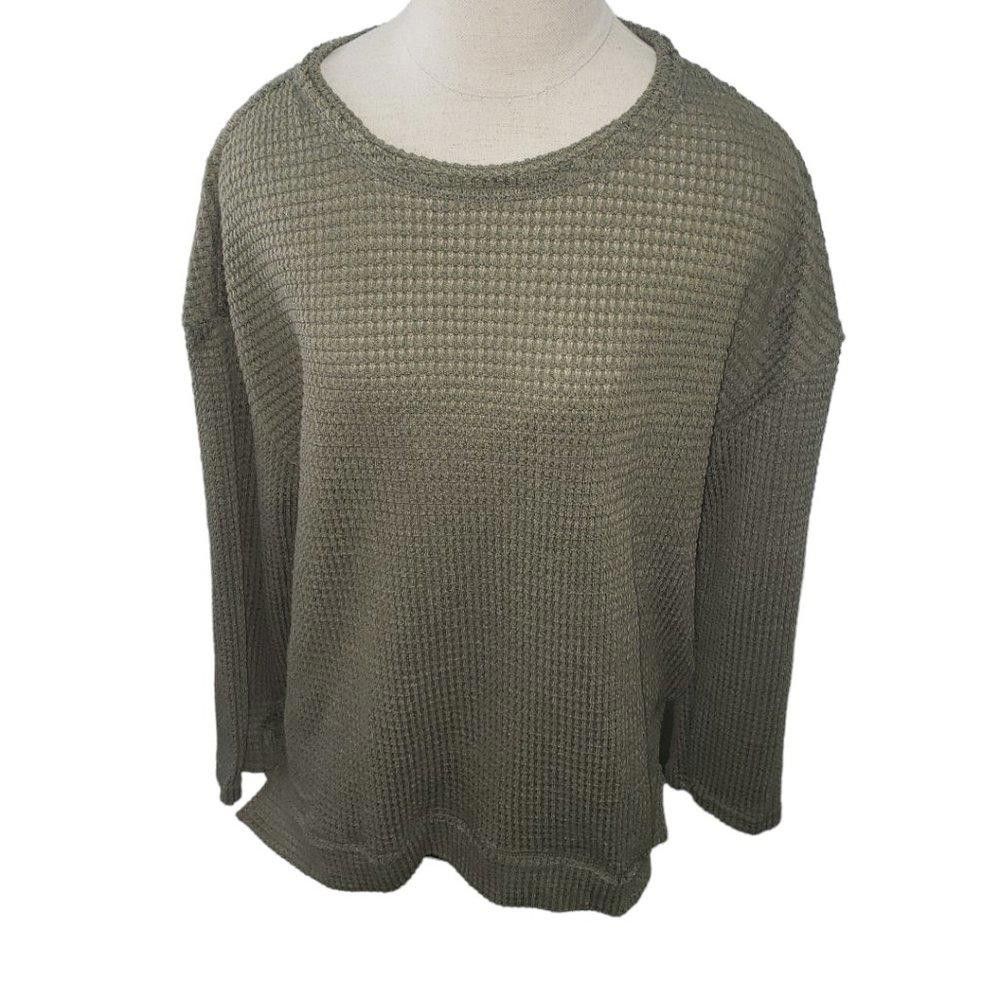 Designer CT795 Ladies Olive Green Crew Neck Long Sleeve Tunic S Size S / US 4 / IT 40 - 2 Thumbnail