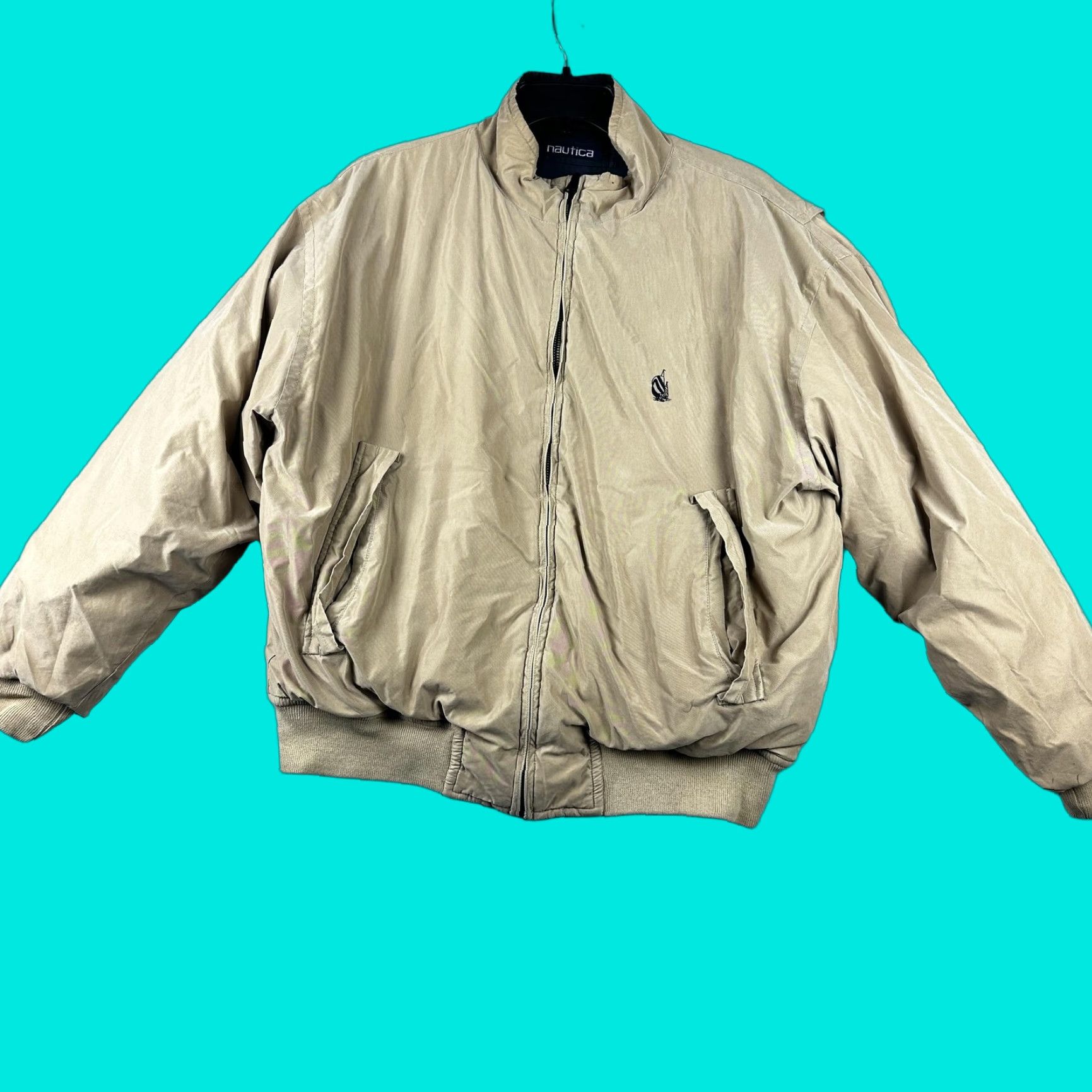 Nautica VINTAGE Nautica Jacket Mens M Khaki Reversible Bomber Blackwatch Plaid 90s Size US M / EU 48-50 / 2 - 1 Thumbnail