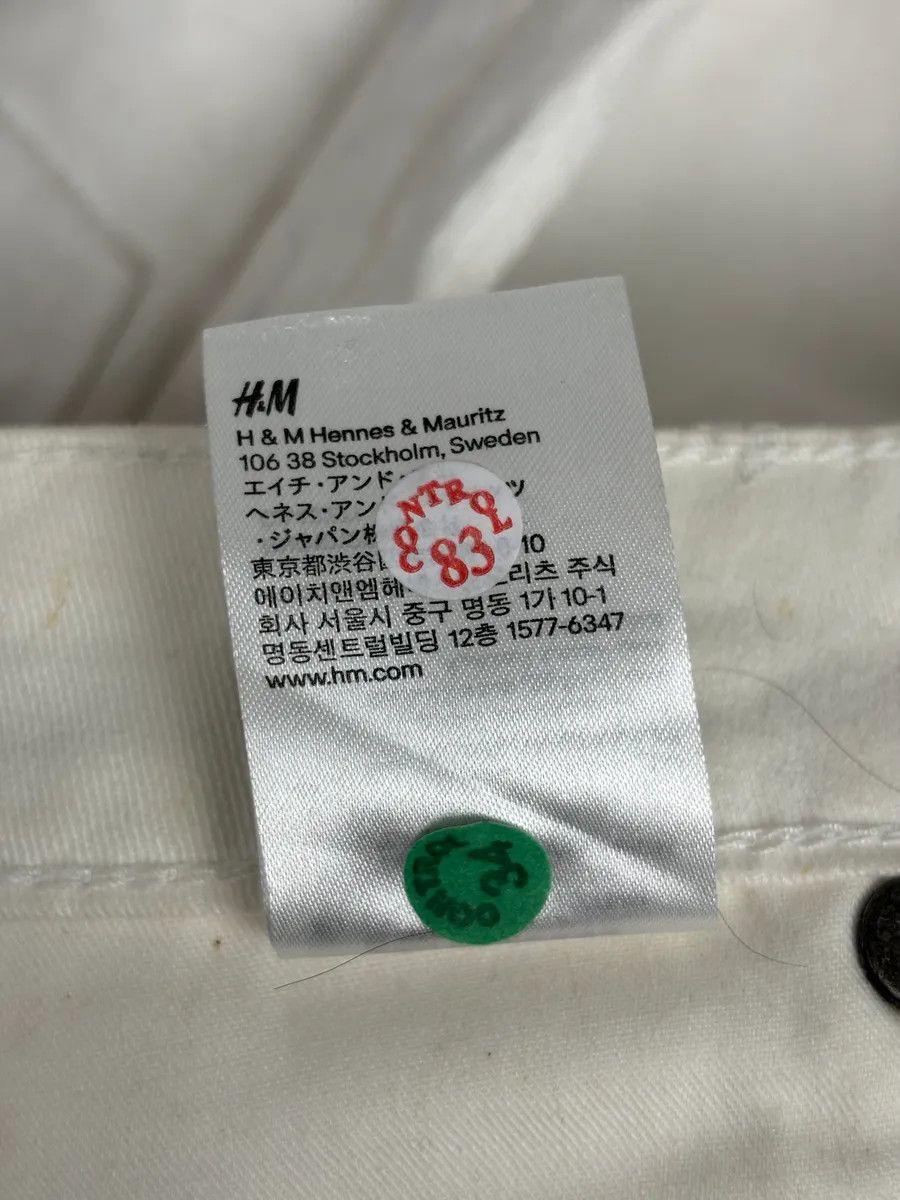 Maison Margiela 2012 Maison Margiela H&P White Cracked Painted Slim Jeans Size US 32 / EU 48 - 13 Thumbnail