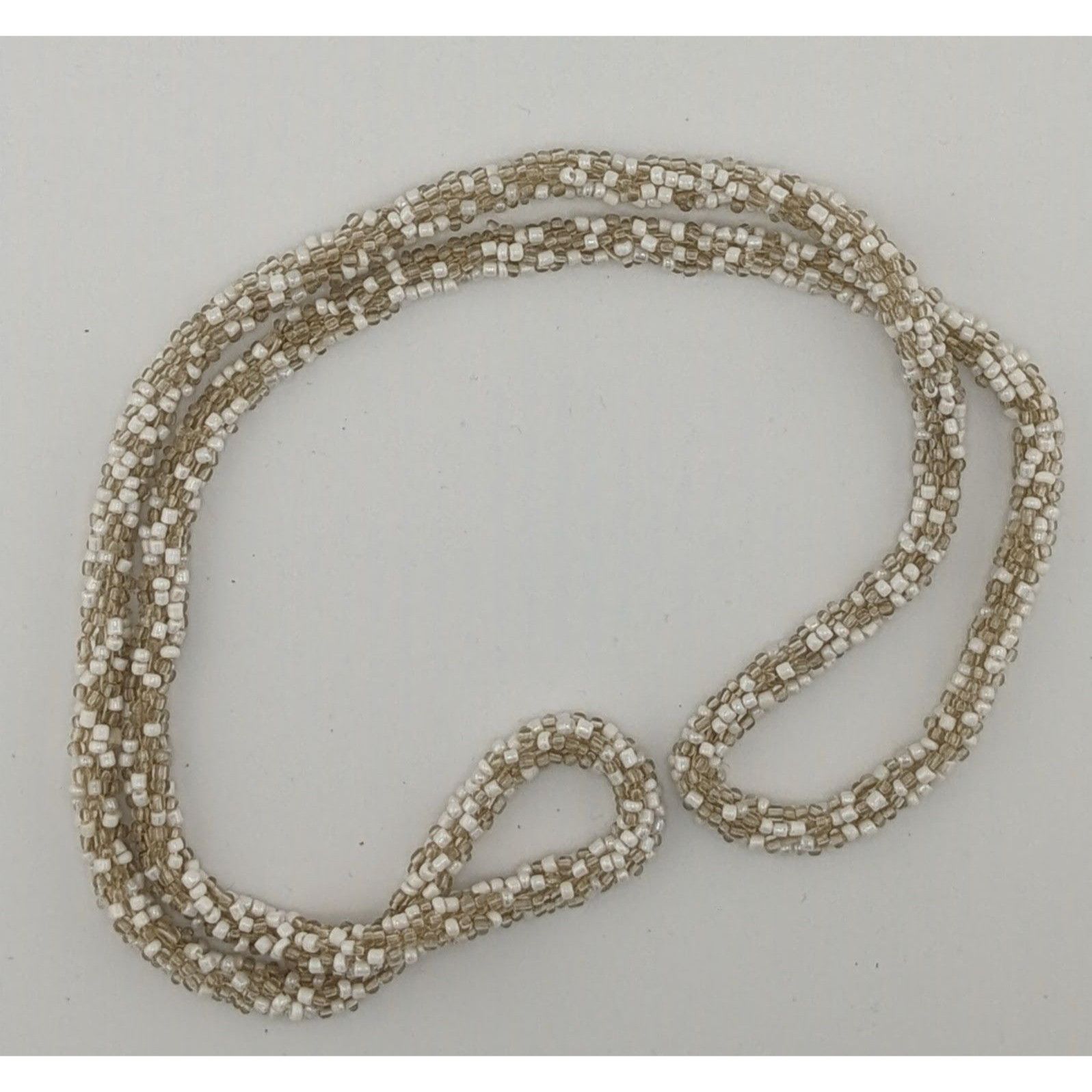 Other Clear And White Glass Beaded Rope Necklace Size ONE SIZE - 4 Thumbnail