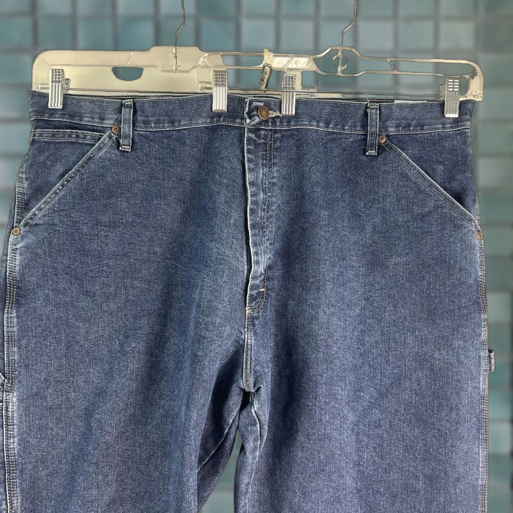 Wrangler Wrangler Carpenter Jeans 42x30 Denim Straight Relaxed Blue Mens Regular 5-Pocket Denim Jeans Size US 42 / EU 58 - 1 Thumbnail