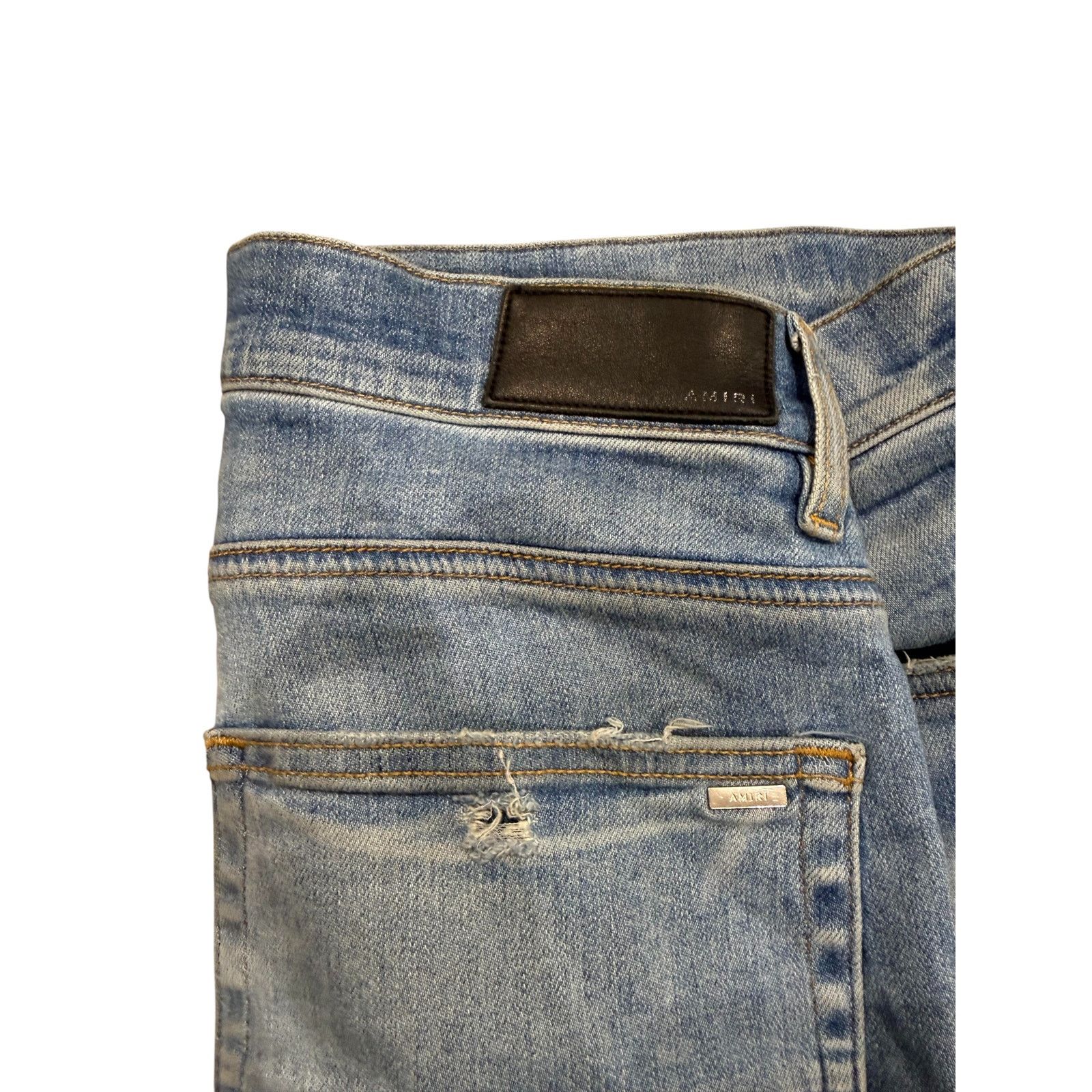 Amiri Amiri MX1 Applique Light Wash Denim Jeans Size US 36 / EU 52 - 5 Thumbnail
