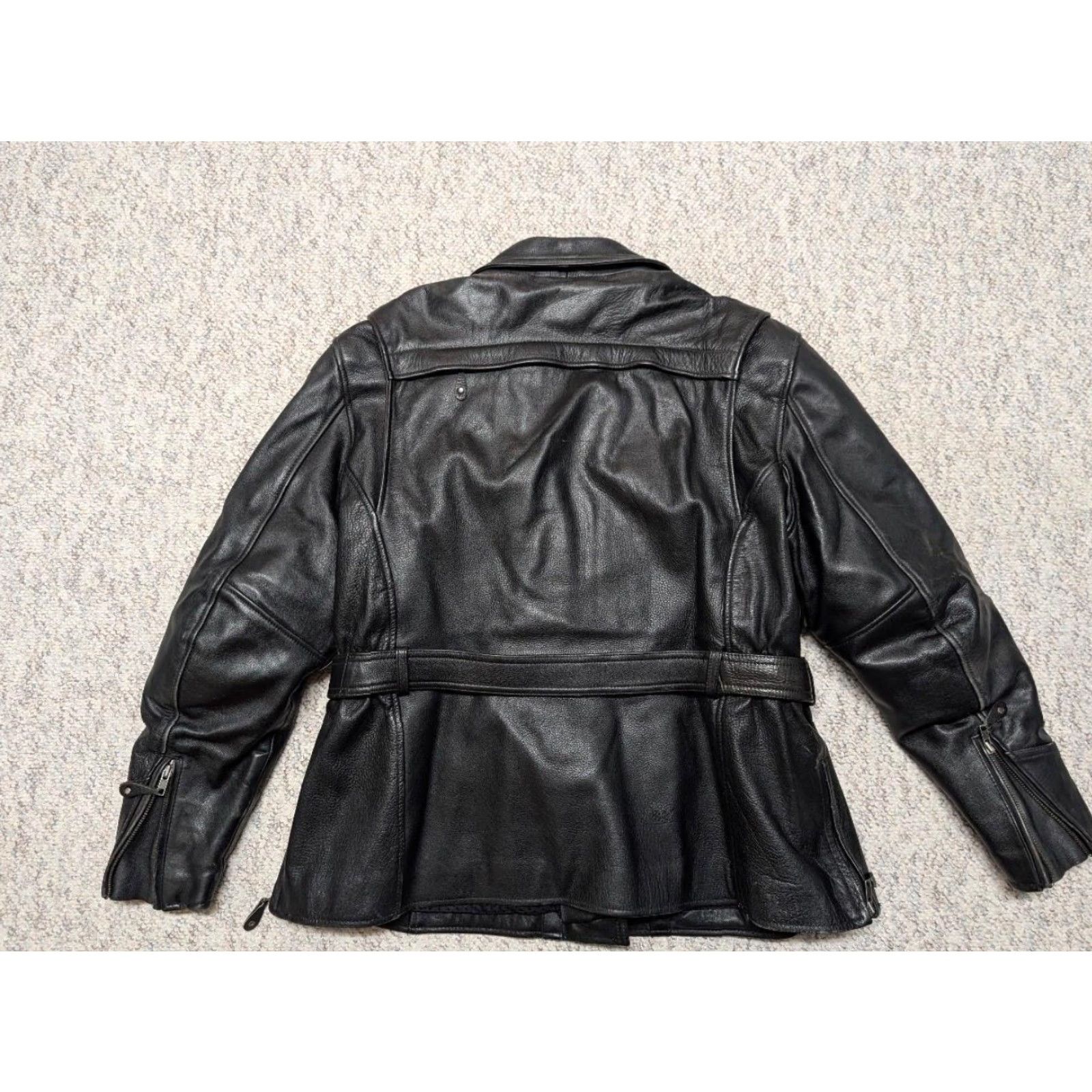 Vintage VINTAGE Xpert Motorcycle Jacket Women 2XL Black Belted Ventilated Leather Coat Size XXL / US 16-18 / IT 52-54 - 2 Thumbnail