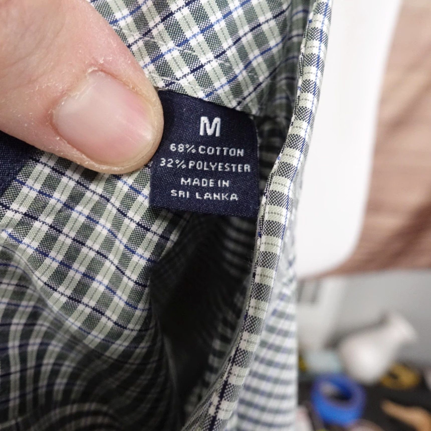 Roundtree & Yorke VINTAGE Roundtree & Yorke TravelSmart Shirt Mens M Green Blue Plaid Button-Down Size US M / EU 48-50 / 2 - 7 Thumbnail