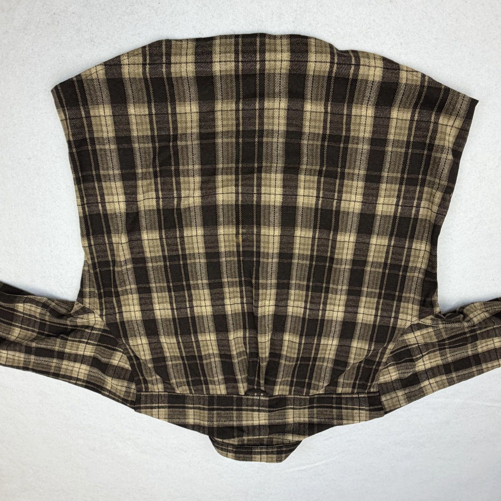 Vintage JACHS New York Shirt Mens 2XL Brown Plaid Flannel Button-Down Long Sleeve Casual Size US XXL / EU 58 / 5 - 6 Thumbnail