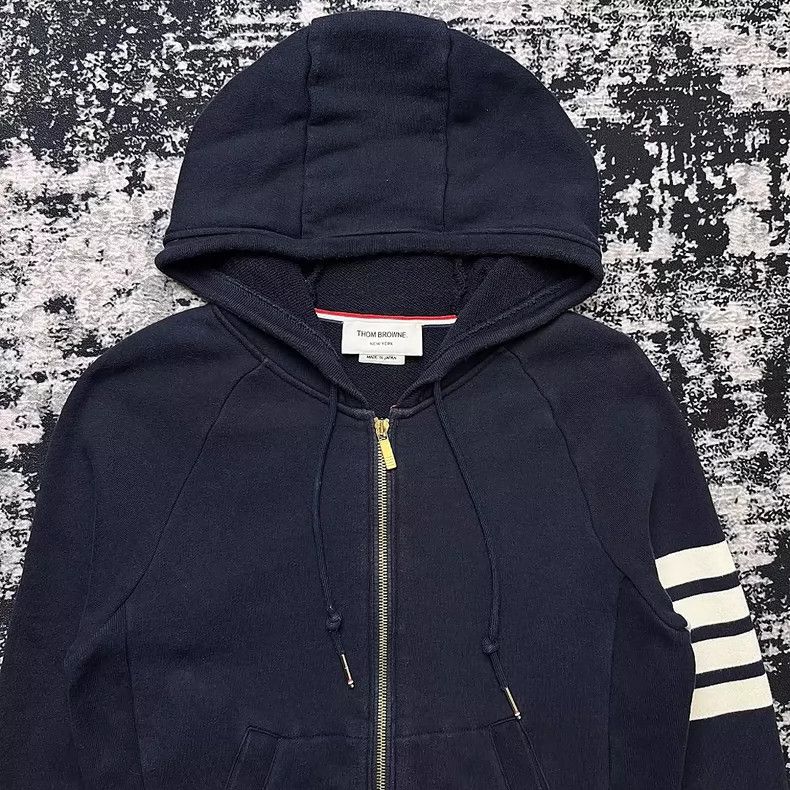 Thom Browne Thom Browne Zippered hooded hoodie Size US S / EU 44-46 / 1 - 2 Thumbnail