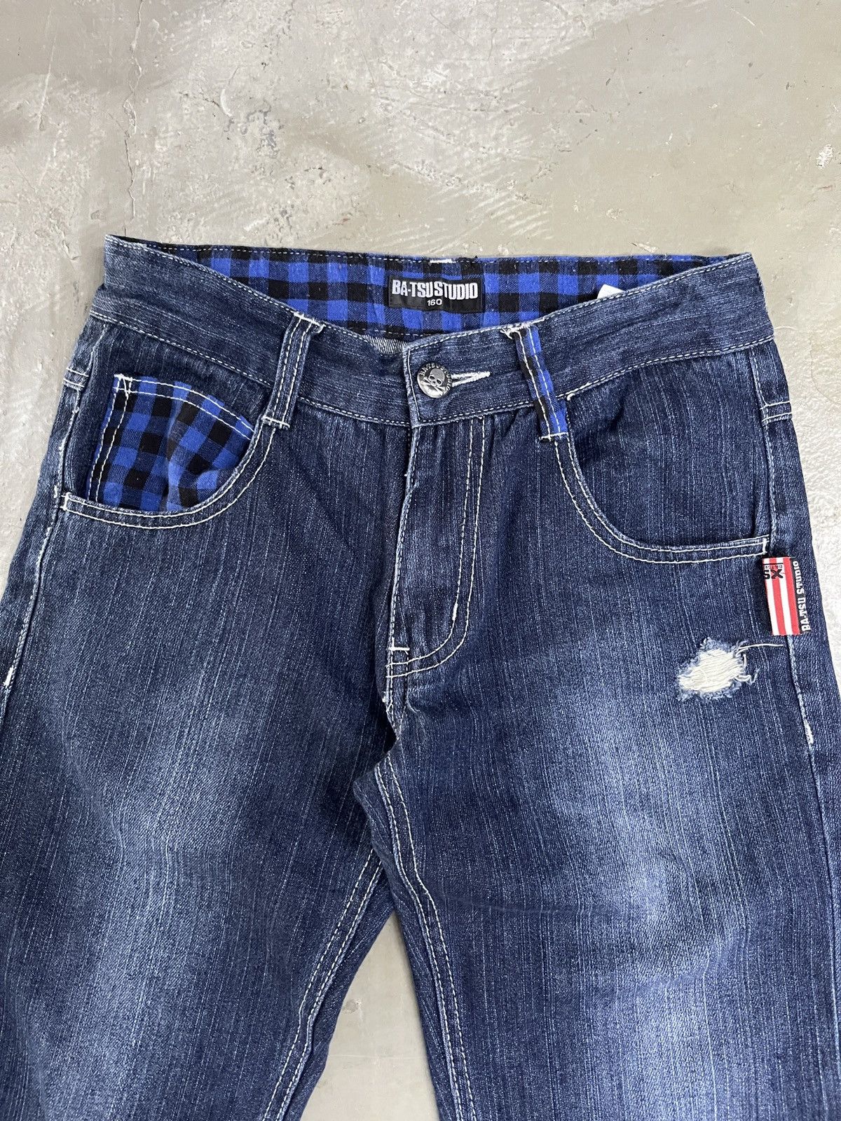 Number (N)ine 90's Batsu Distressed Punk Kurt Cobain Style Patchwork Jeans Size US 28 / EU 44 - 4 Thumbnail