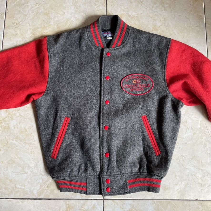 Other Vintage 90's Crocodile Sport Varsity Wool Jacket Size US M / EU 48-50 / 2 - 2 Thumbnail