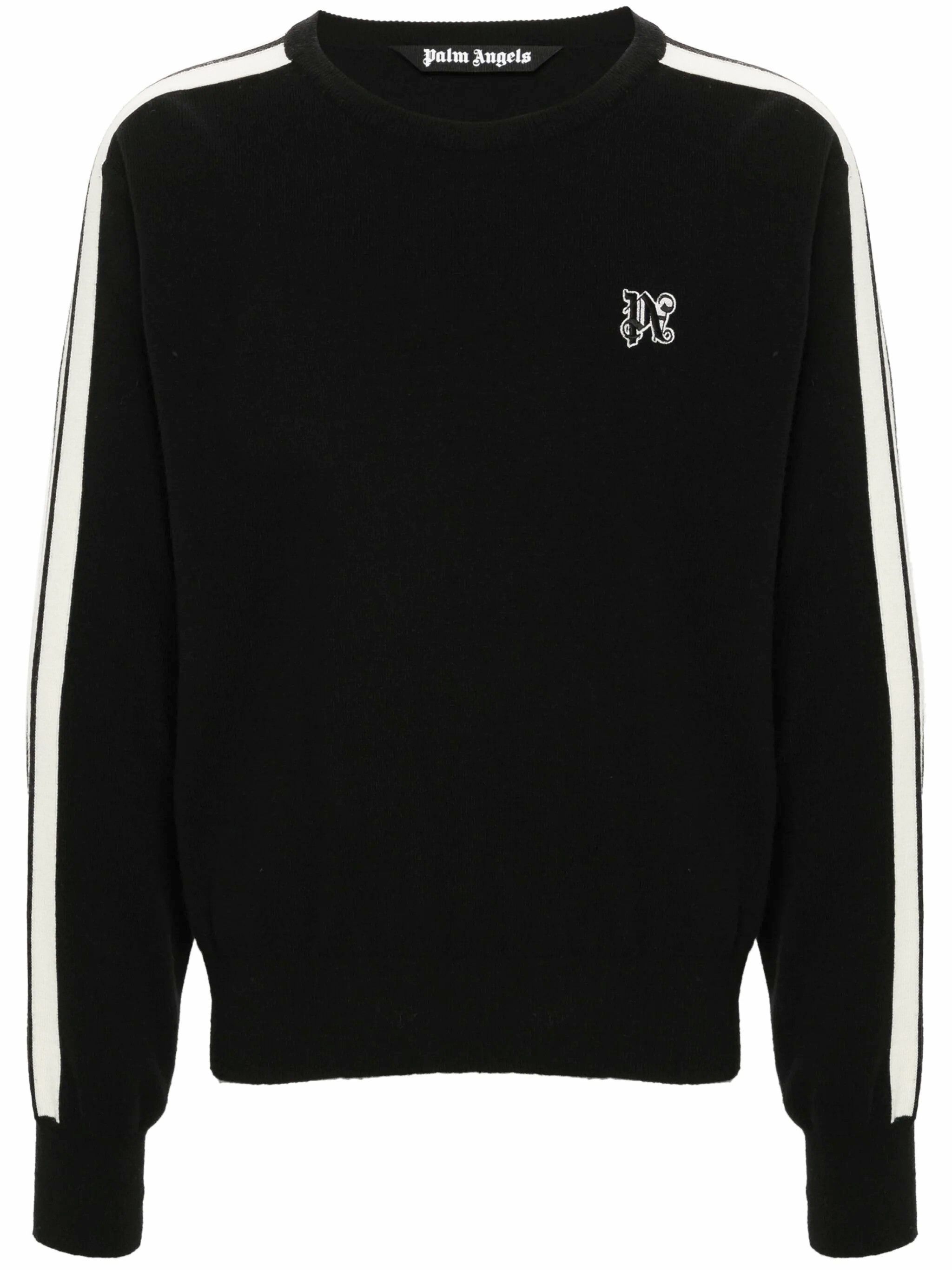 Palm Angels o1s22i1n1224 Track Band Pullover Sweater in Black Size US XL / EU 56 / 4 - 1 Thumbnail
