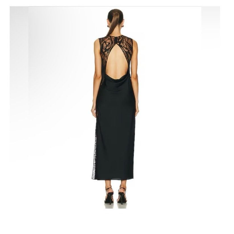 Jonathan Simkhai Simkhai Vea Lace Trim Open Back Gown Womens Size 10 NEW Size L / US 10 / IT 46 - 10 Thumbnail