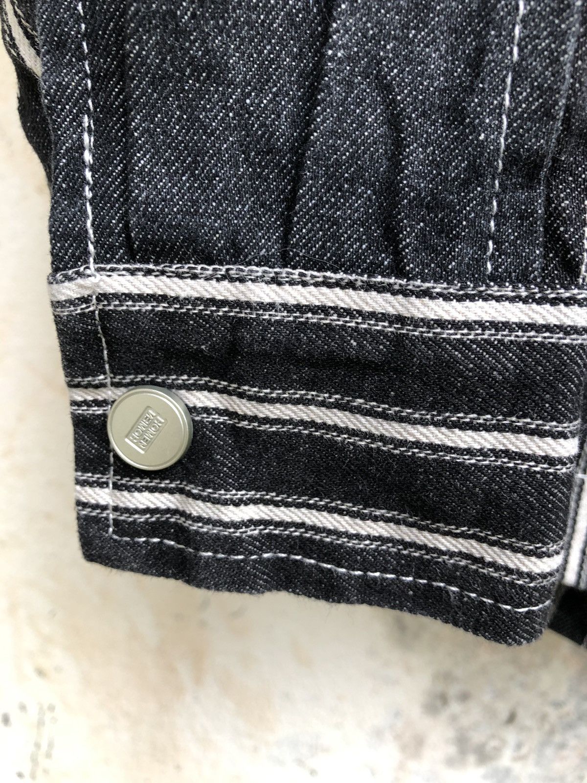 Japanese Brand Homen Homen 2 Tones Denim Walker Jacket Size US XL / EU 56 / 4 - 7 Thumbnail