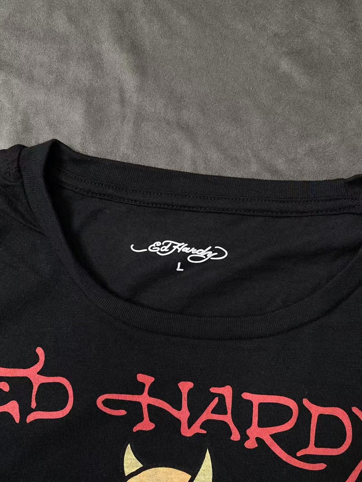 Ed Hardy Deadstock Ed Hardy Black Devil Baby T-Shirt Large Size L / US 10 / IT 46 - 2 Thumbnail