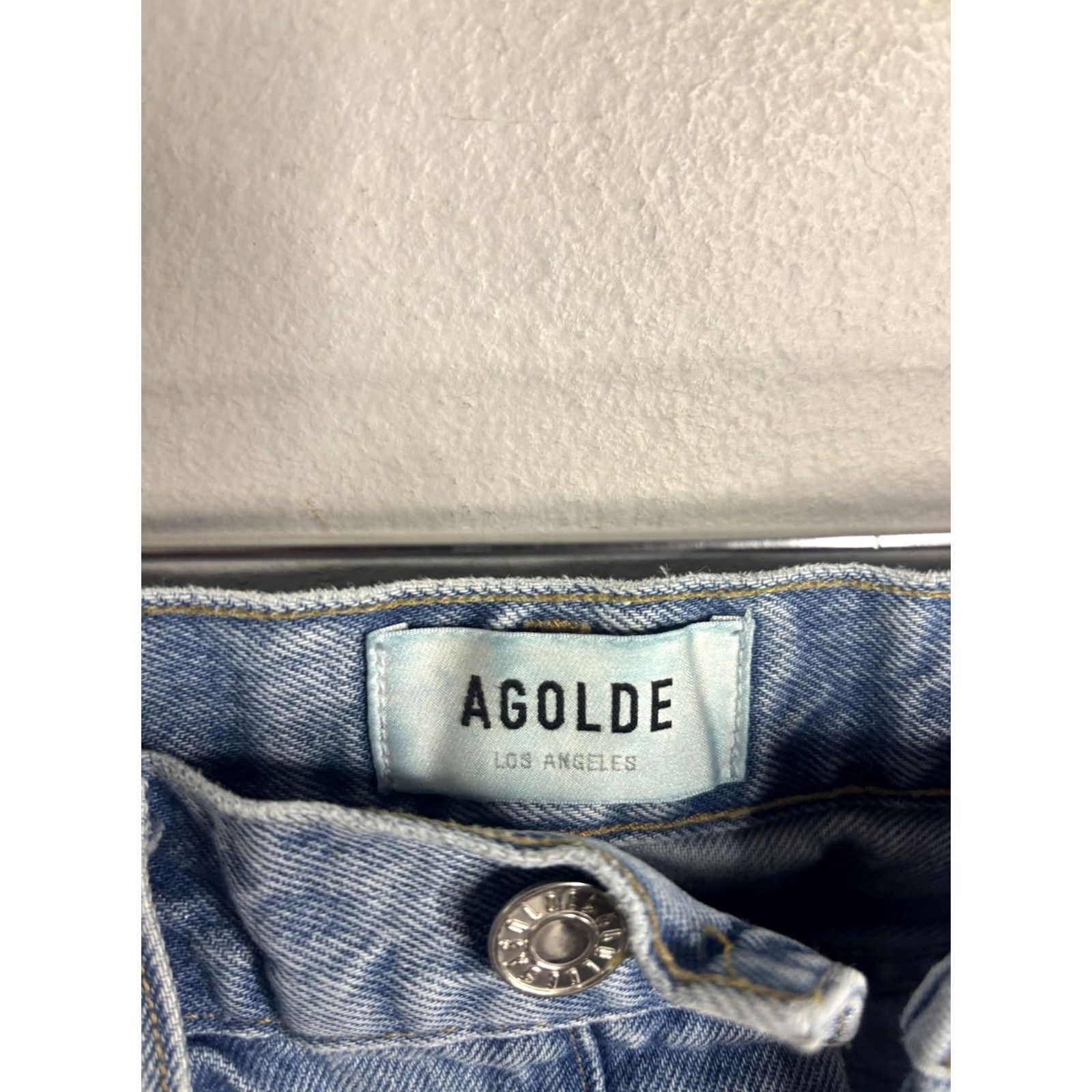 Agolde AGOLDE Jeans Womens 27 Distressed High Rise Relaxed Fit Cropped Denim Ripped Jeans Size 29" - 3 Thumbnail